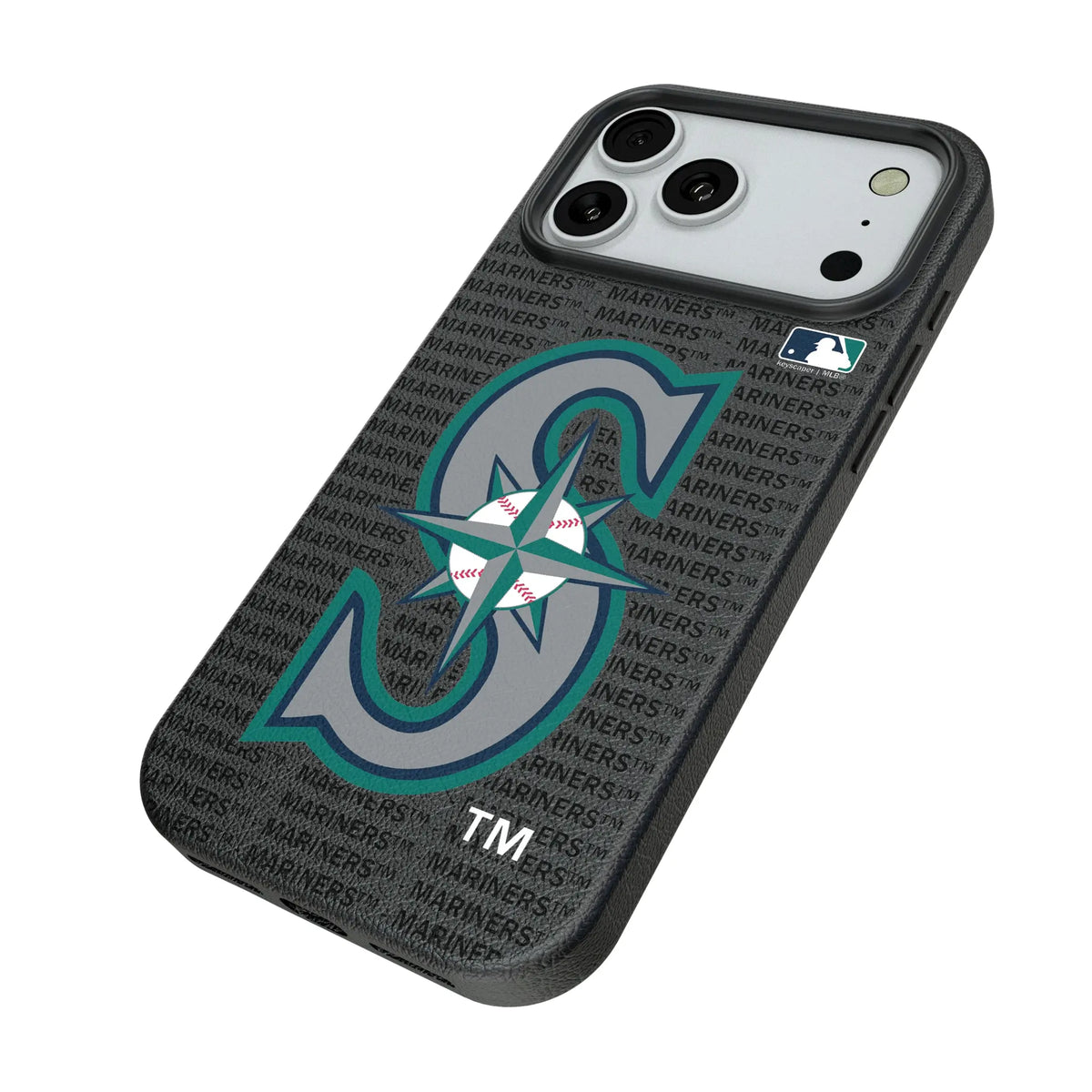 Seattle Mariners Text Backdrop iPhone MagSafe Compatible Phone Case for Apple iPhone - Isometric View#Device_iPhone 18 Pro Max