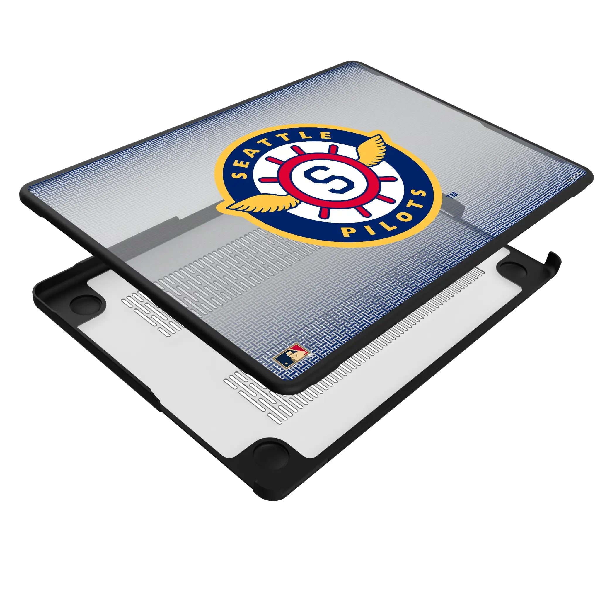 Seattle Pilots 1969 - Cooperstown Collection Linen MacBook Laptop Case for Apple MacBook - Isometric View