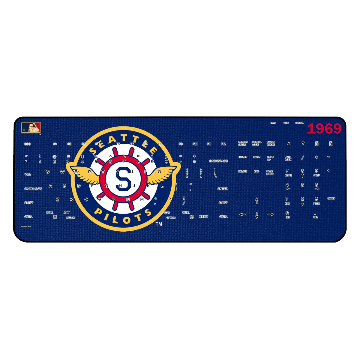 Seattle Pilots 1969 - Cooperstown Collection Solid Wireless USB Keyboard