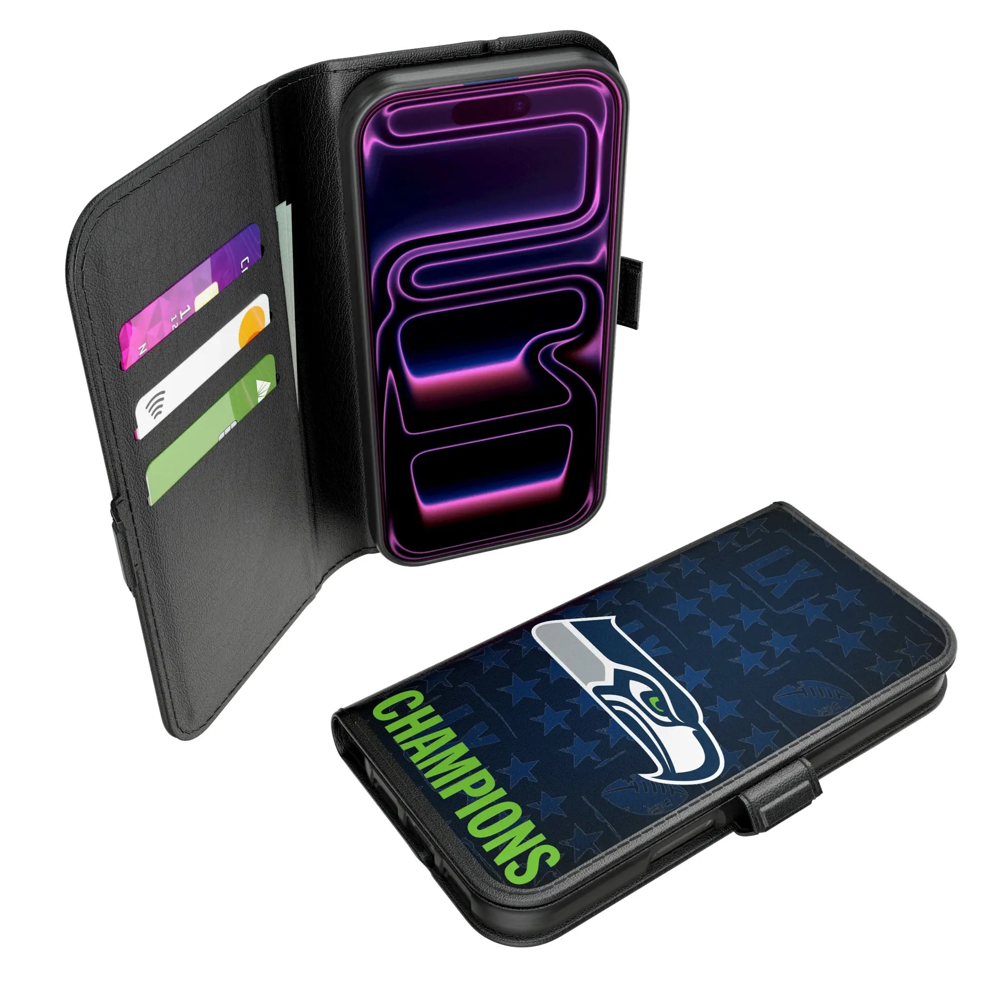 Seattle Seahawks 2026 Super Bowl iPhone Folio Phone Case for Apple iPhone#Device_iPhone 17 Pro