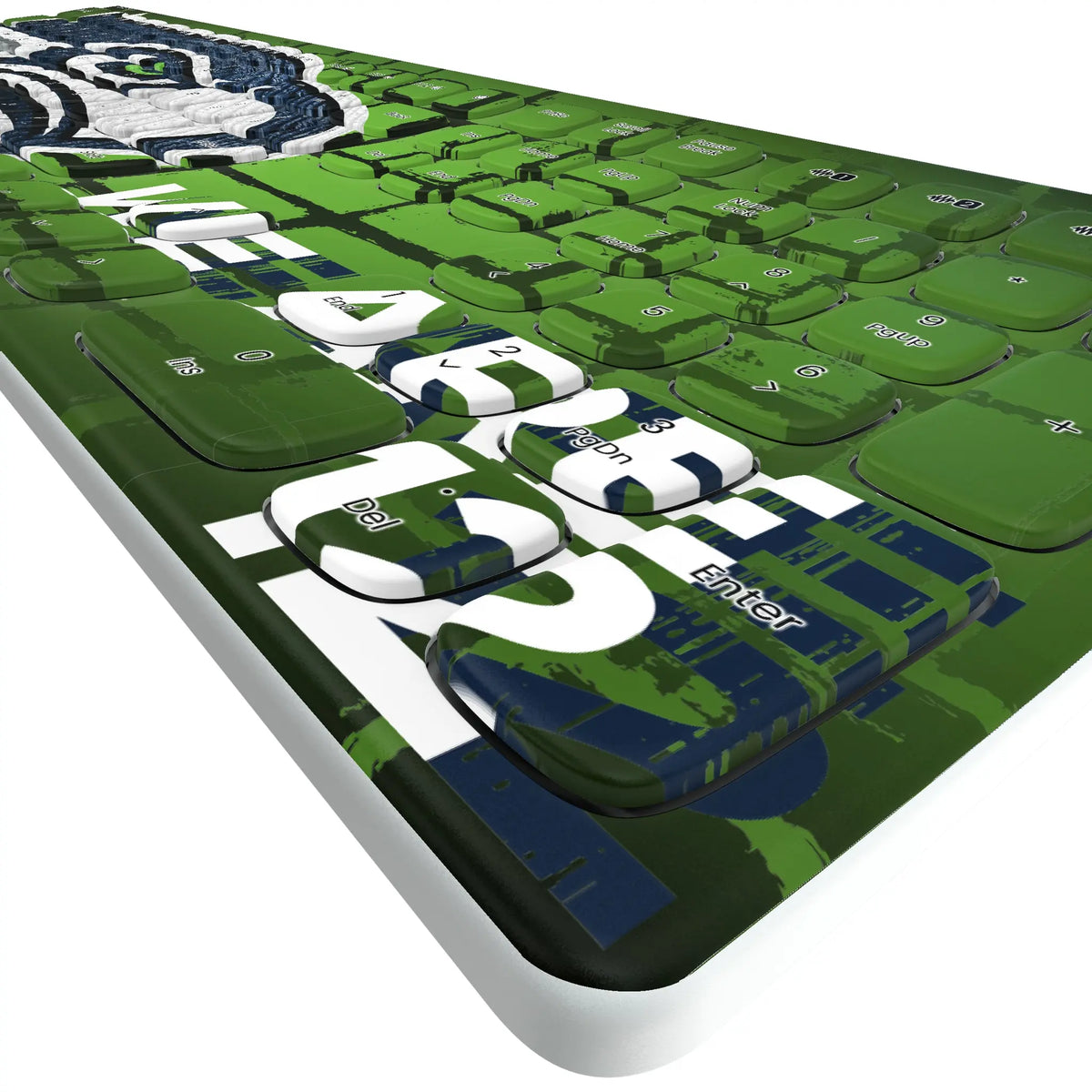 Seattle Seahawks Brick KKB605 Curved Wireless Keyboard - Detail