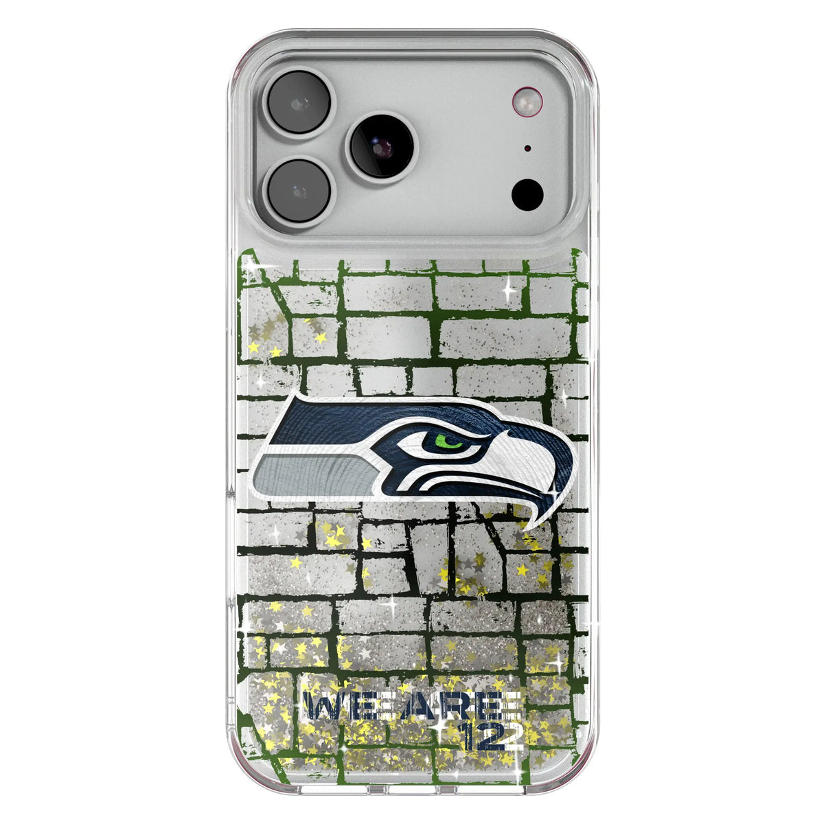 Seattle Seahawks Brick Glitter Phone Case for Apple iPhone