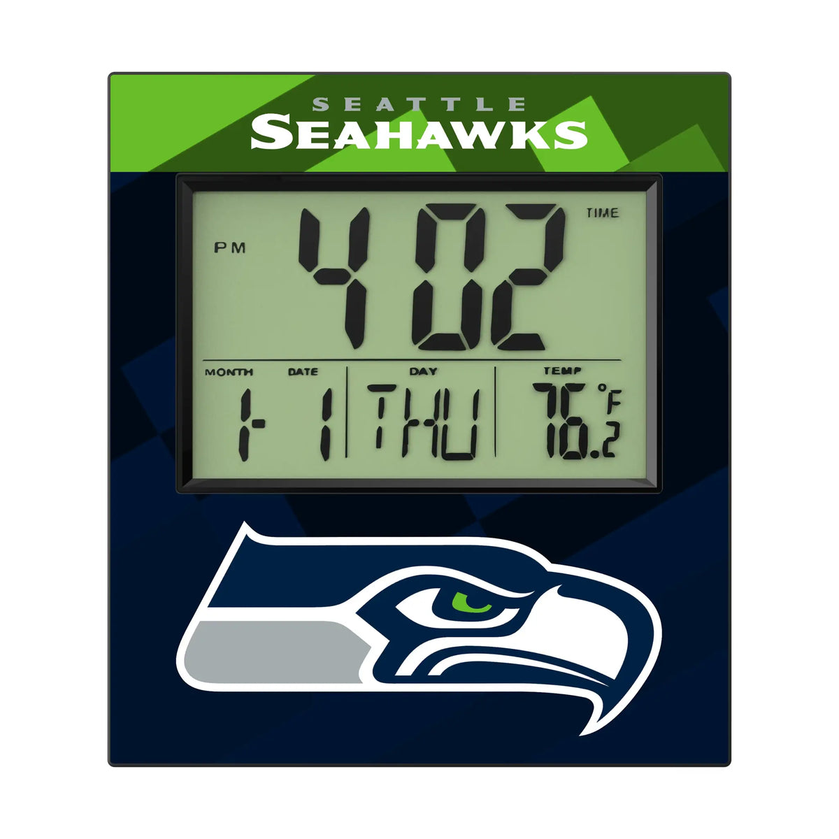 Seattle Seahawks Color Block Wall Clock