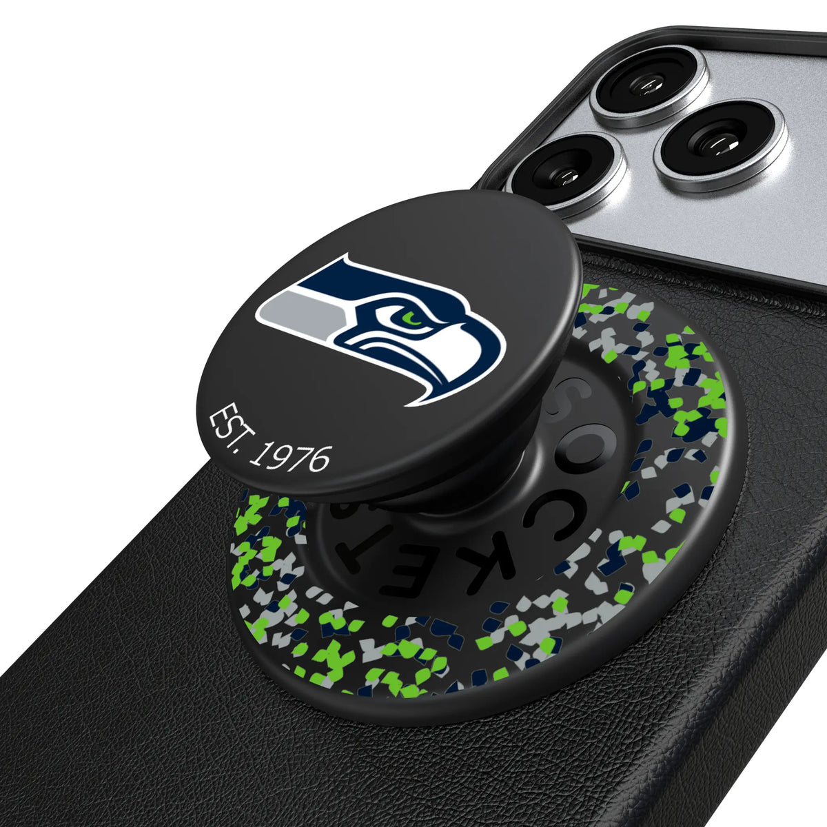 Seattle Seahawks Confetti Popsockets Round Magnetic