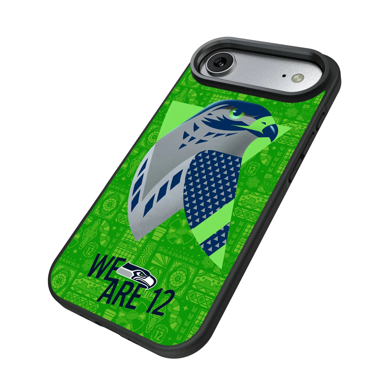 Seattle Seahawks Deco iPhone Bump Phone Case for Apple iPhone - Isometric View#Device_iPhone Air