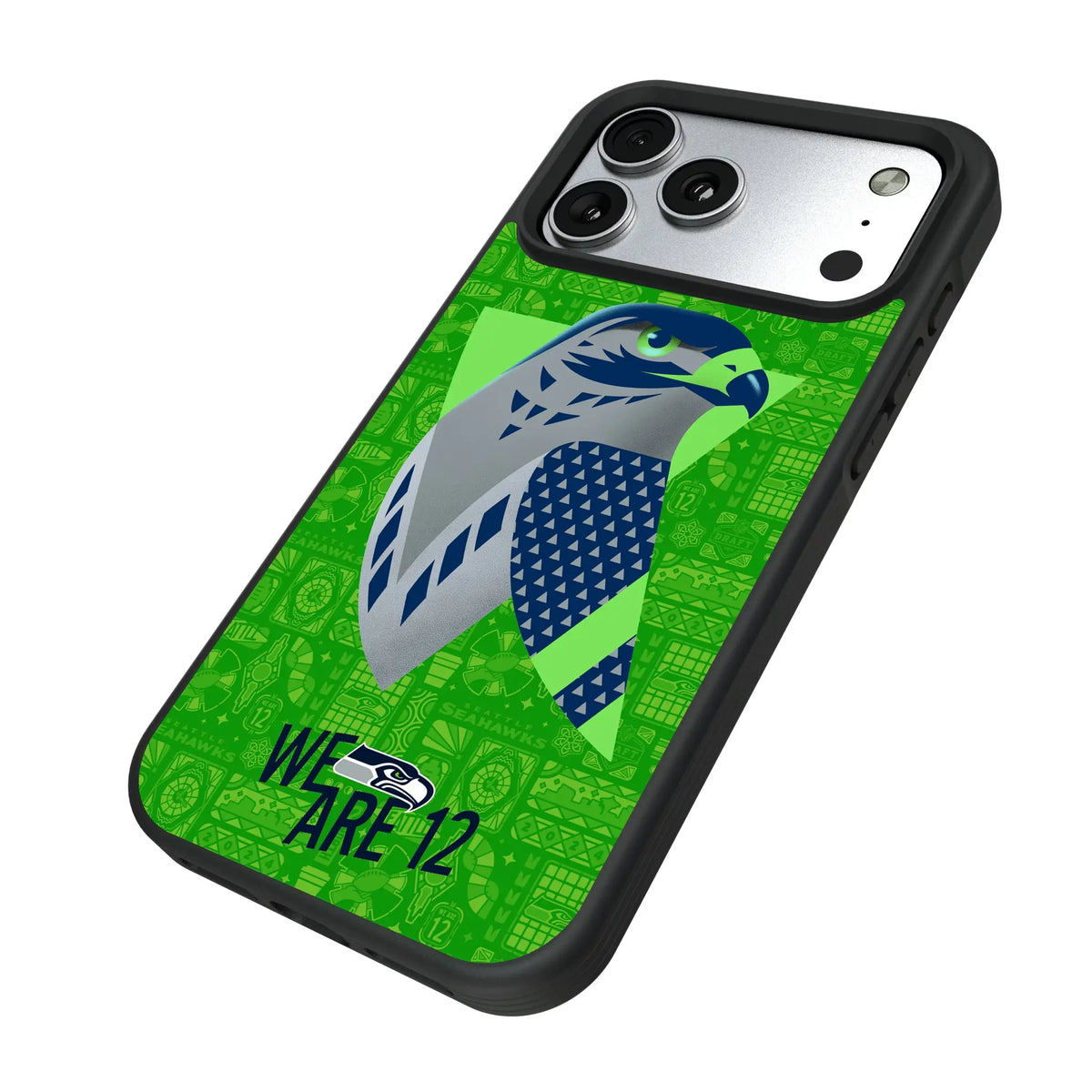 Seattle Seahawks Deco iPhone Bump Phone Case for Apple iPhone - Isometric View#Device_iPhone 17 Pro Max