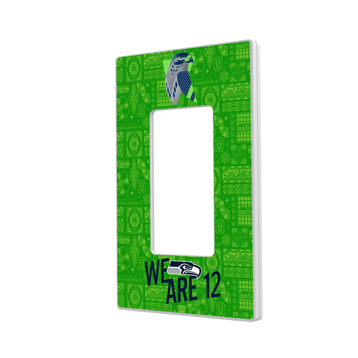Seattle Seahawks Deco Hidden-Screw Light Switch Plate#Style_Single Rocker