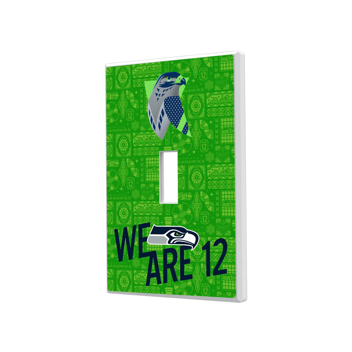 Seattle Seahawks Deco Hidden-Screw Light Switch Plate#Style_Single Toggle