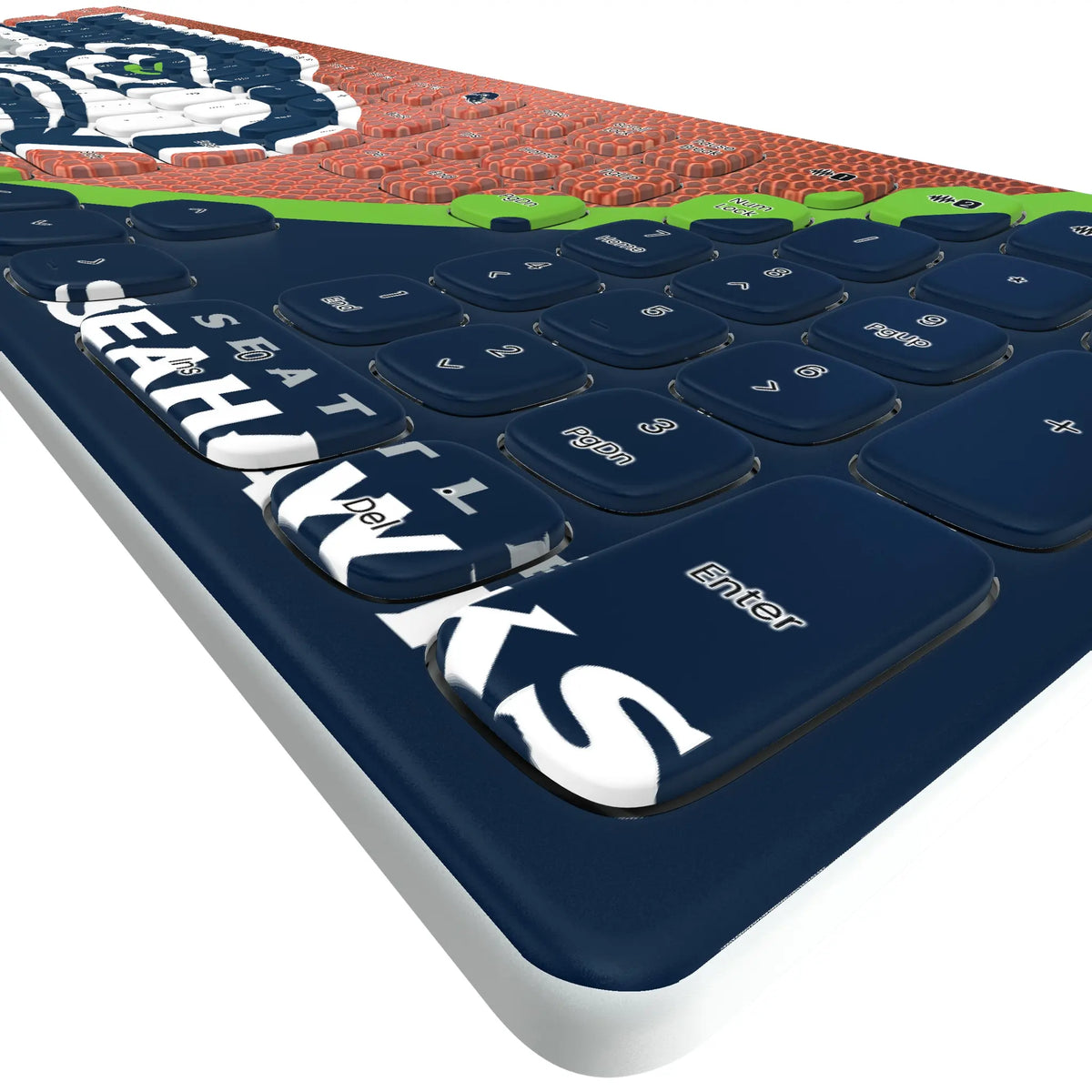 Seattle Seahawks Football KKB605 Curved Wireless Keyboard - Detail