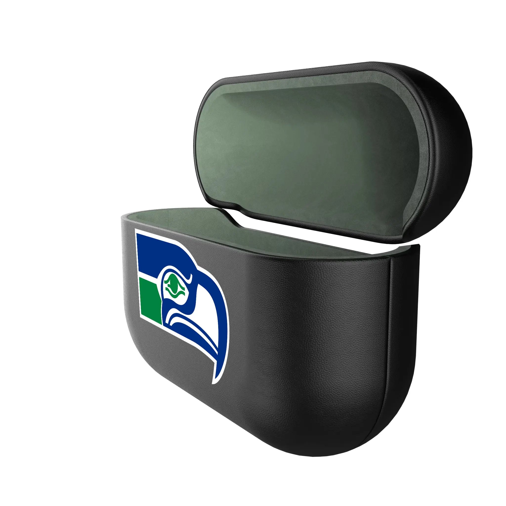 Seattle Seahawks Historic Collection Insignia AirPods AirPod Case Cover - Isometric View#Device_AirPods Pro 1st Gen