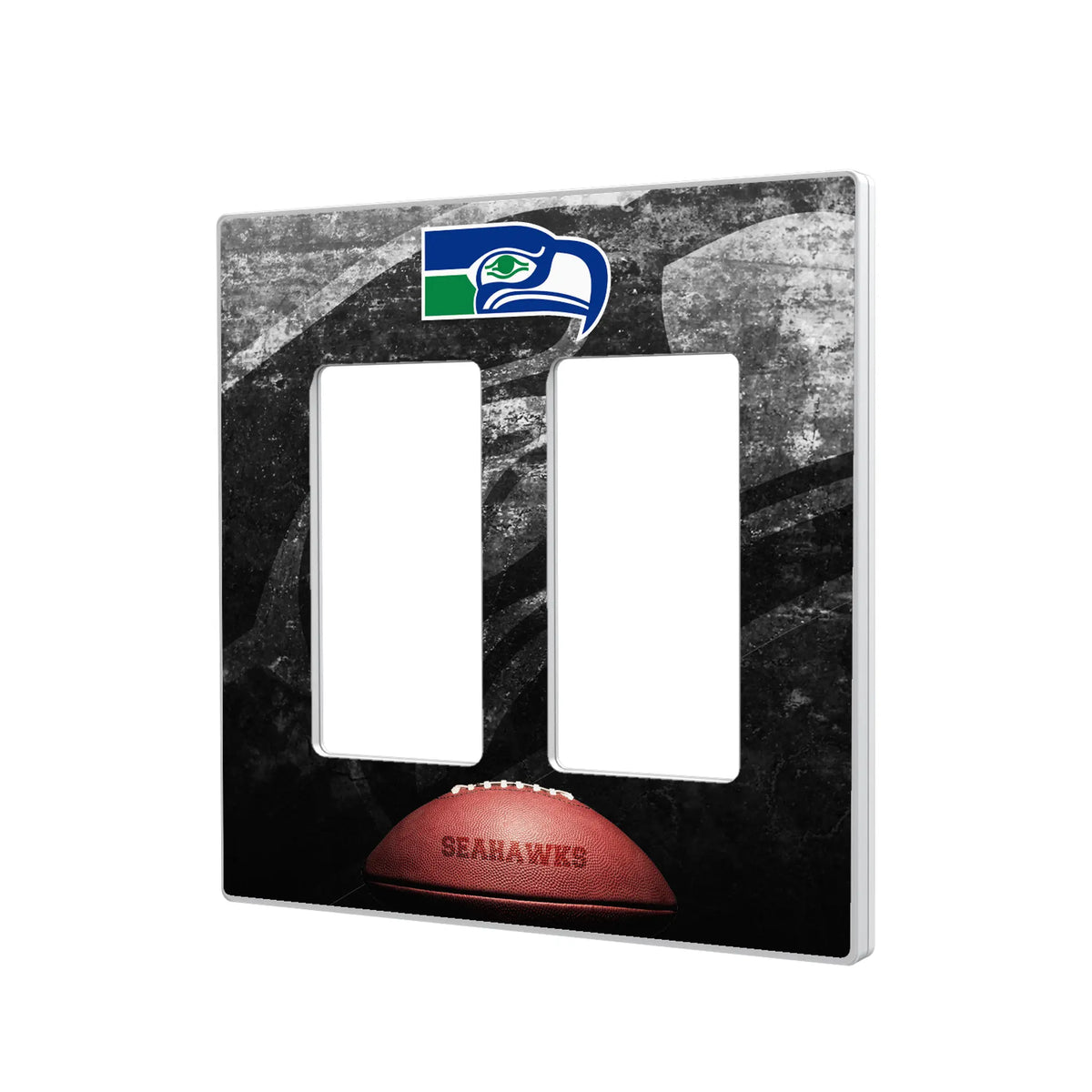 Seattle Seahawks Historic Collection Legendary Hidden-Screw Light Switch Plate#Style_Double Rocker
