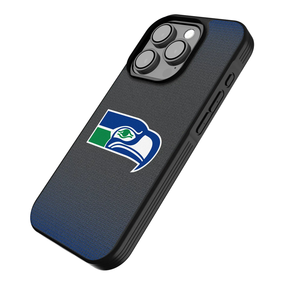 Seattle Seahawks Historic Collection Linen iPhone Bump Phone Case for Apple iPhone - Isometric View