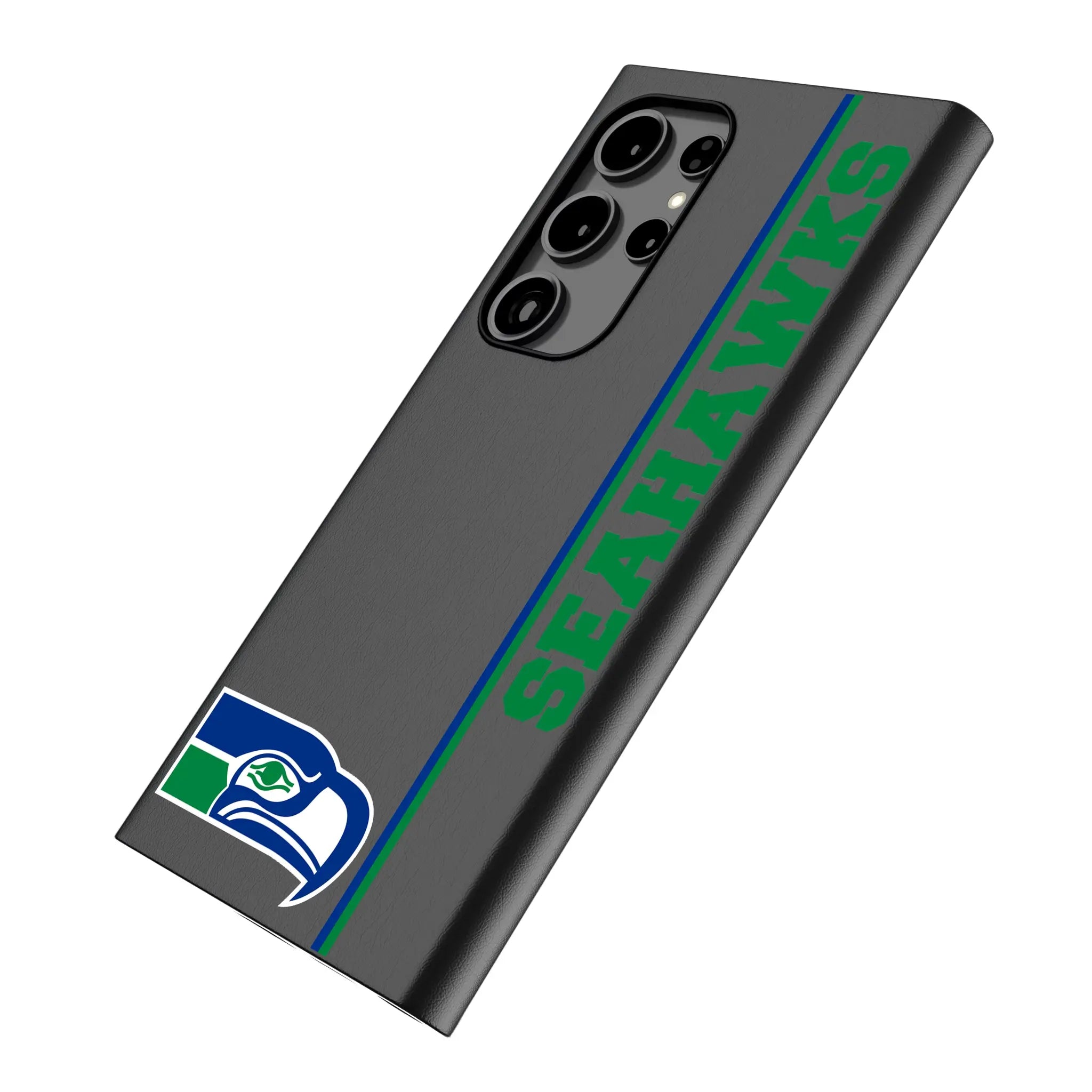 Seattle Seahawks Historic Collection Sidebar Galaxy MagSafe Compatible Phone Case for Samsung Galaxy - Isometric View