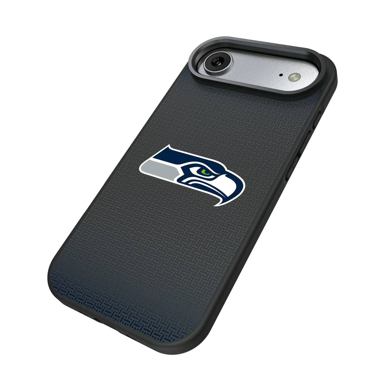 Seattle Seahawks Linen iPhone Bump Phone Case for Apple iPhone - Isometric View#Device_iPhone Air