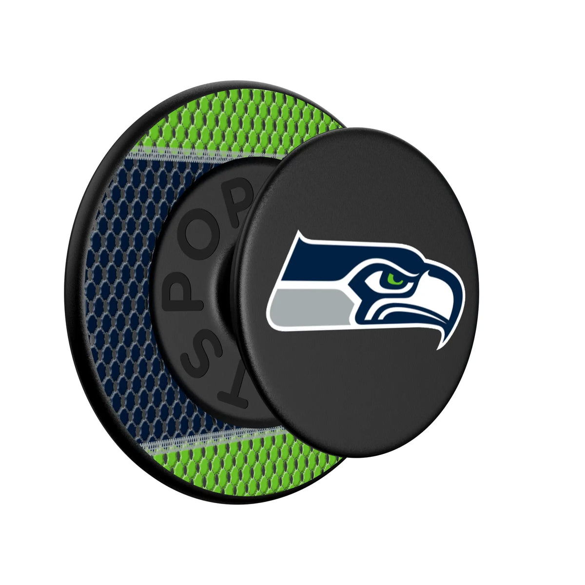 Seattle Seahawks Mesh Popsockets Round Magnetic - Isometric View