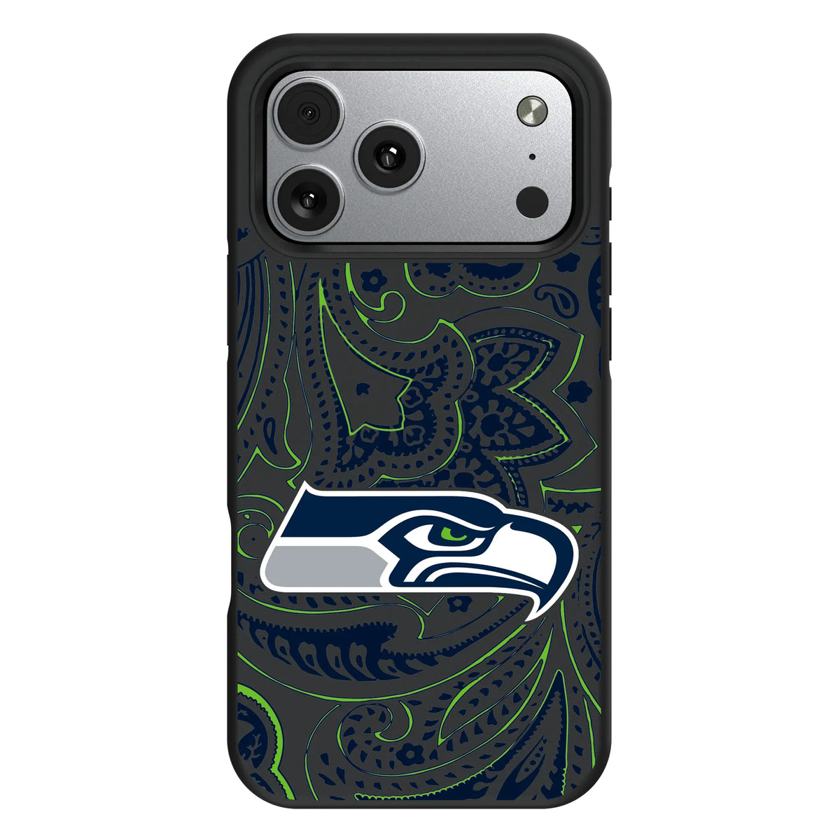 Seattle Seahawks Paisley iPhone Bump Phone Case for Apple iPhone#Device_iPhone 17 Pro Max