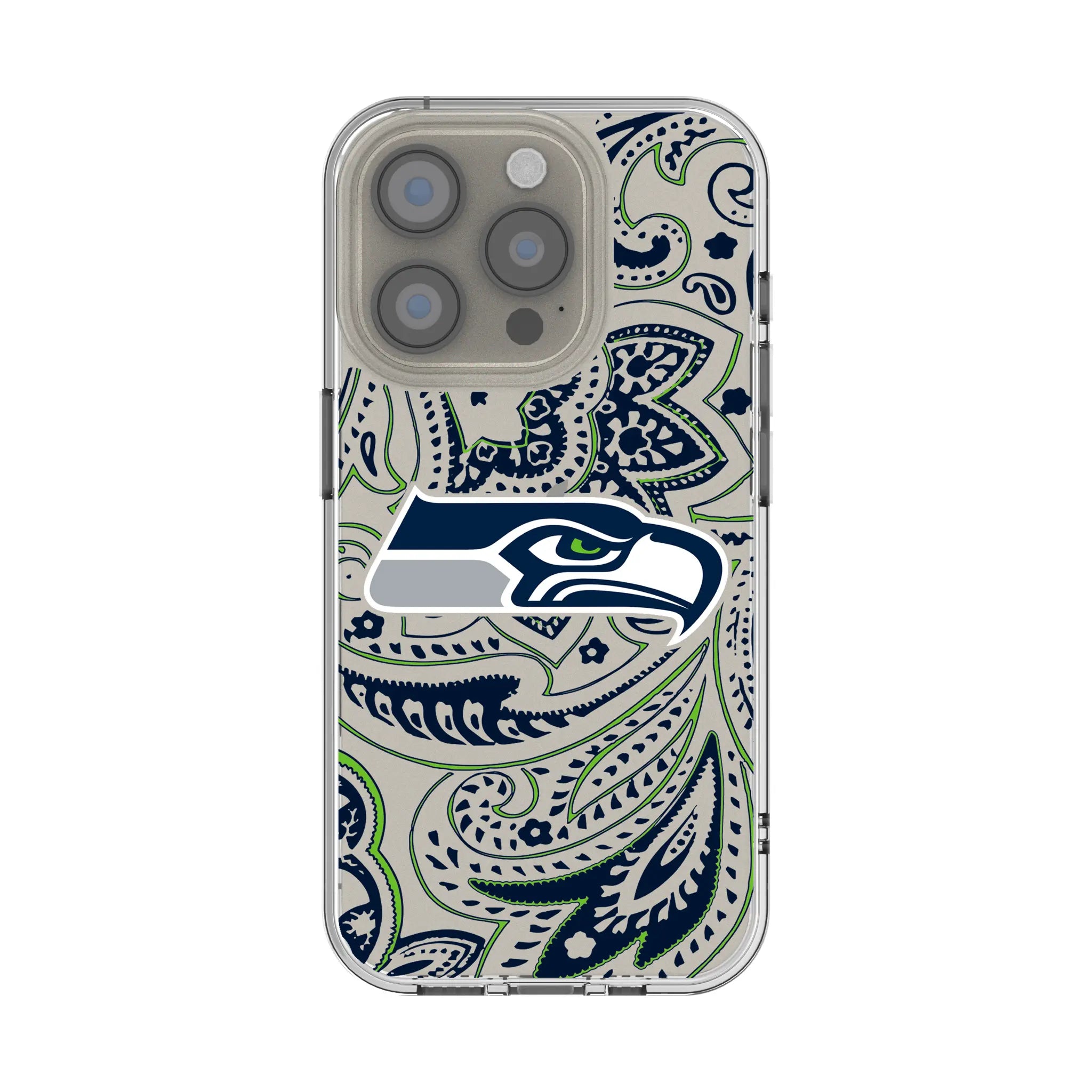 Seattle Seahawks Paisley iPhone Clear Phone Case for Apple iPhone