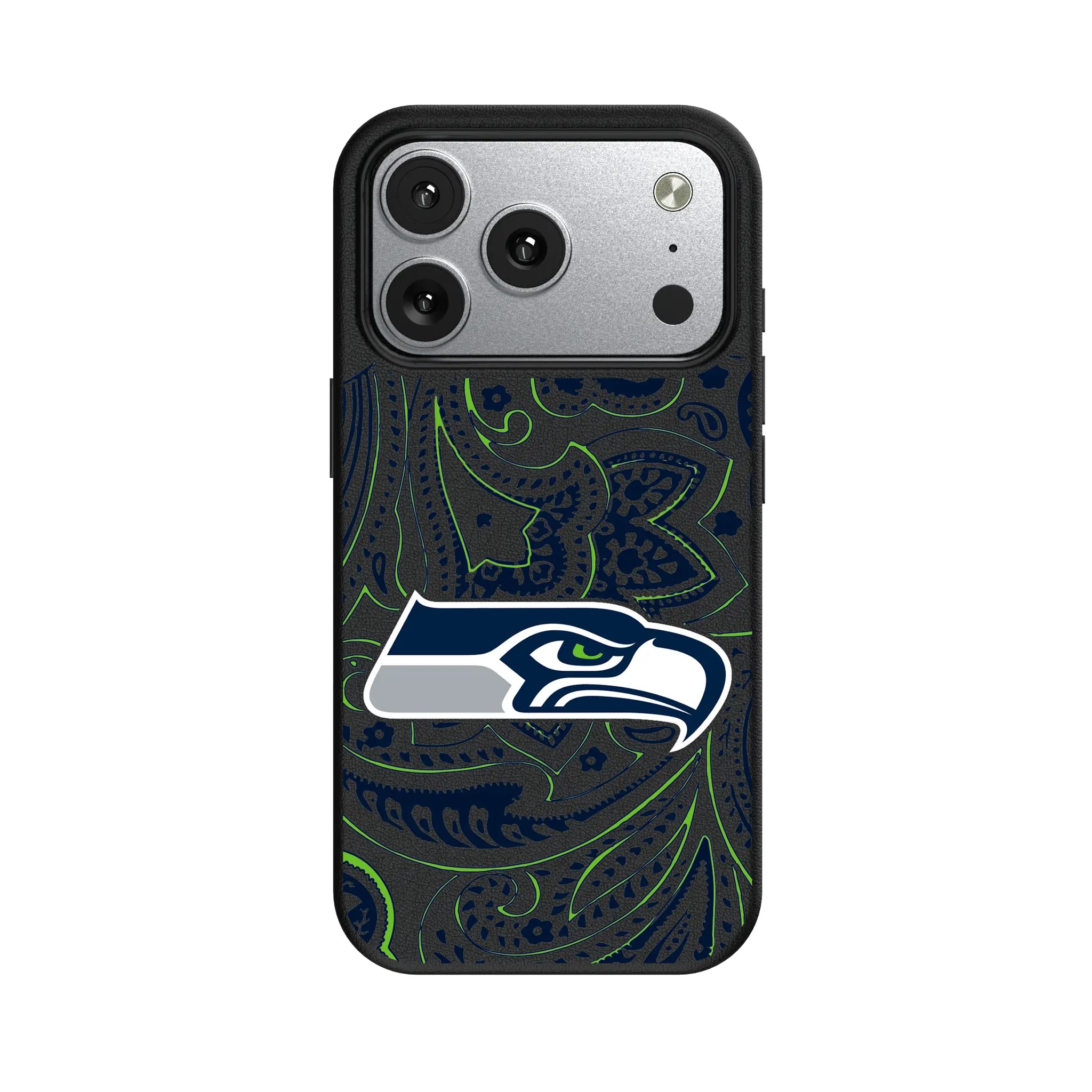 Seattle Seahawks Paisley iPhone MagSafe Compatible Phone Case for Apple iPhone#Device_iPhone 17 Pro