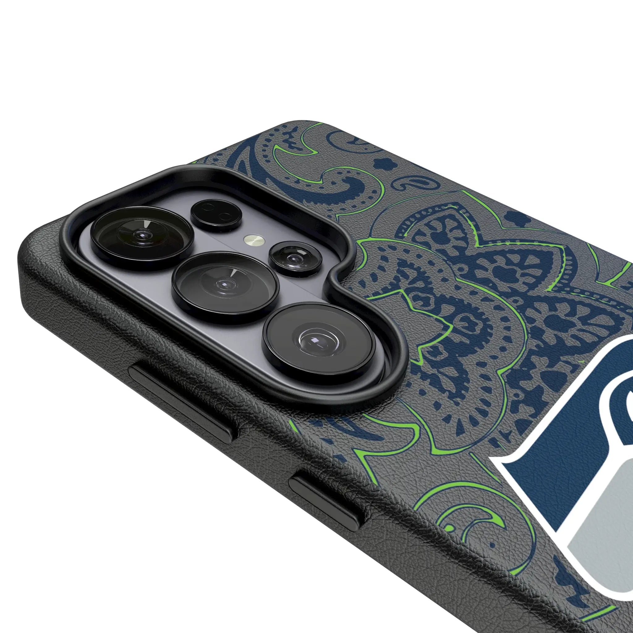 Seattle Seahawks Paisley Galaxy MagSafe Compatible Phone Case for Samsung Galaxy - Detail#Device_Galaxy S26 Ultra