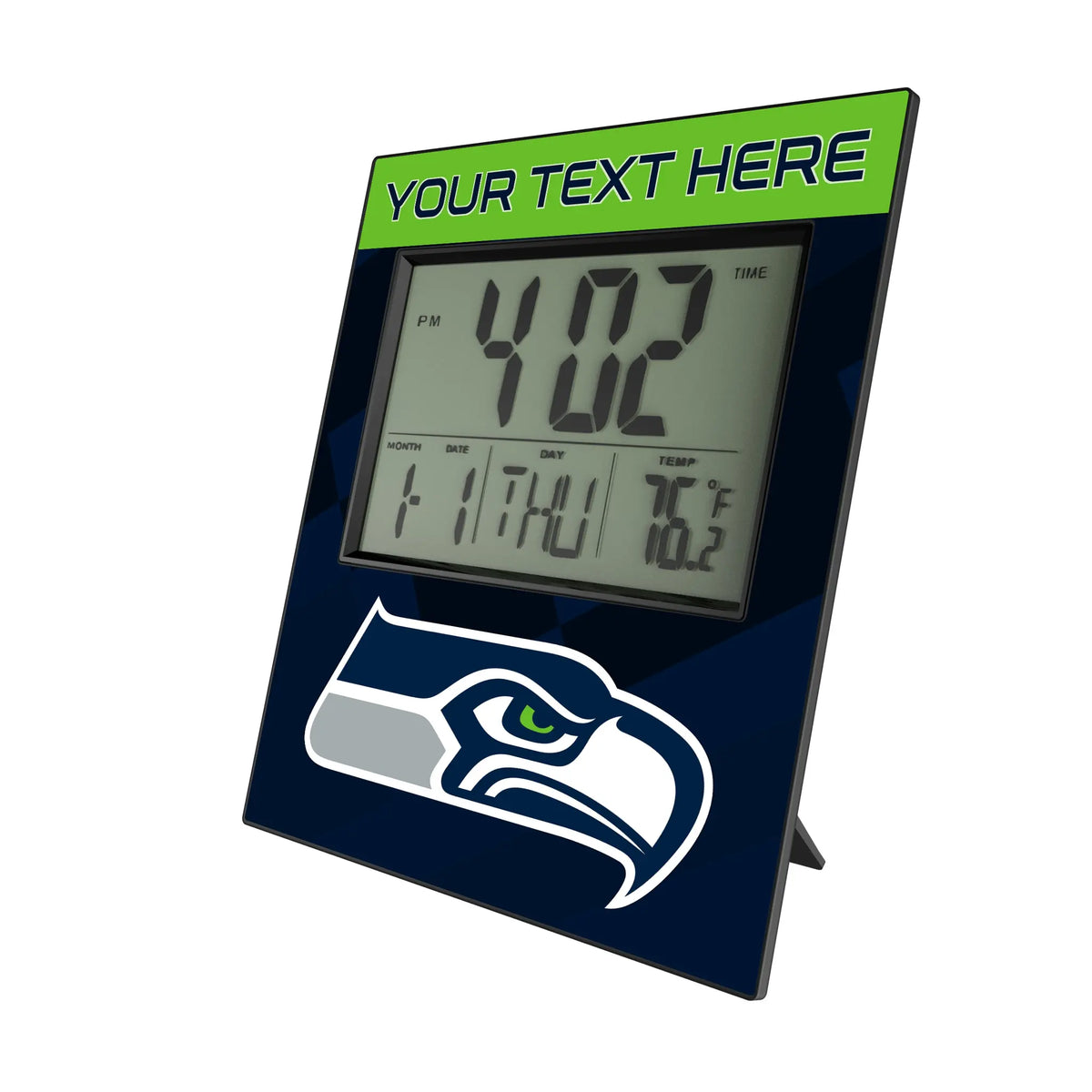Seattle Seahawks Personalized Color Block Wall Clock