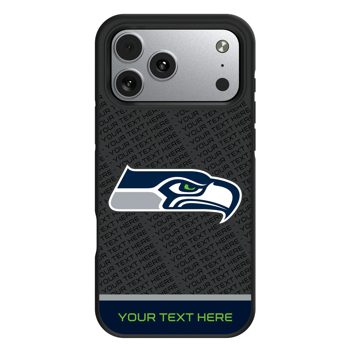 Seattle Seahawks Personalized EndZone Plus iPhone Bump Phone Case for Apple iPhone#Device_iPhone 17 Pro Max