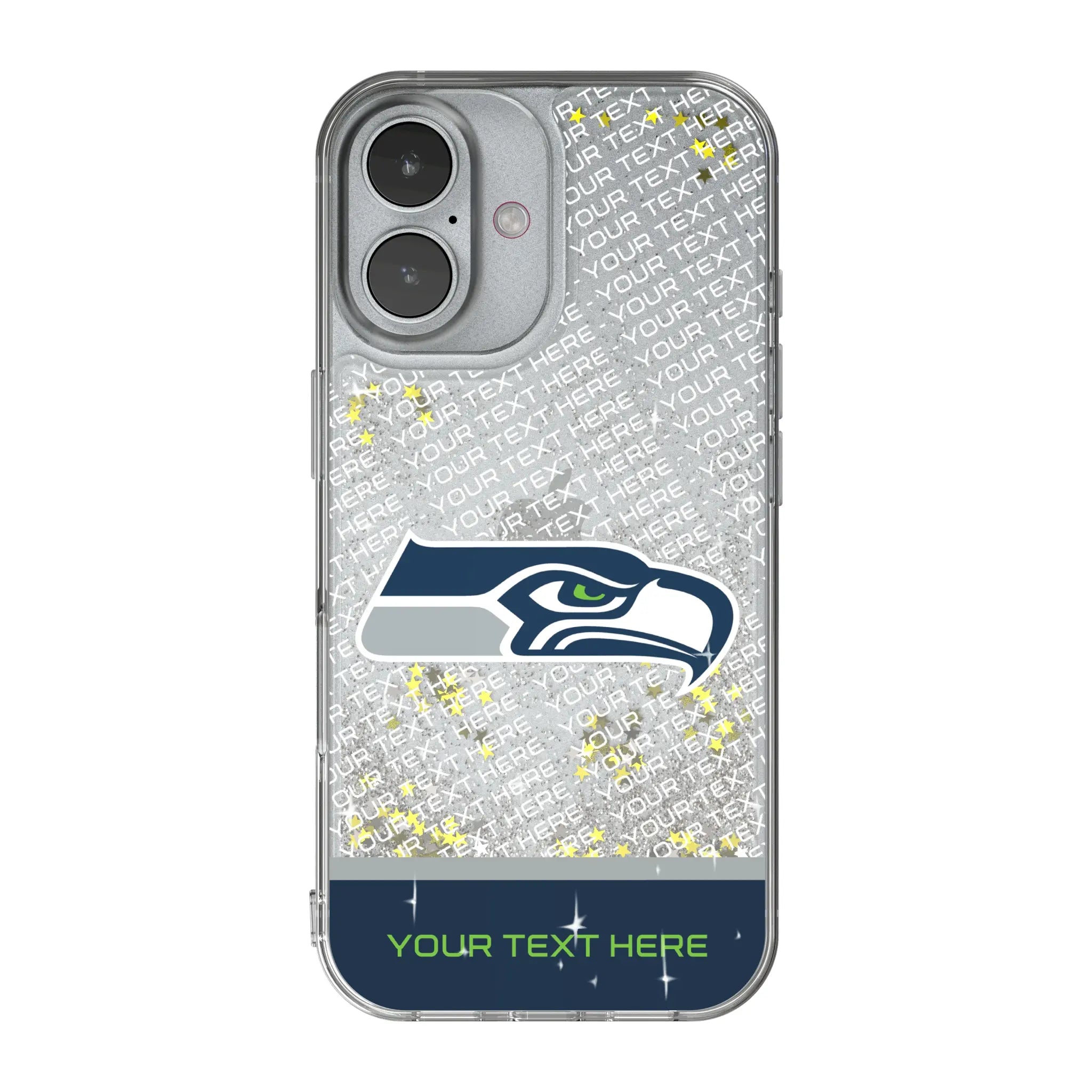 Seattle Seahawks Personalized EndZone Plus iPhone Glitter Phone Case for Apple iPhone