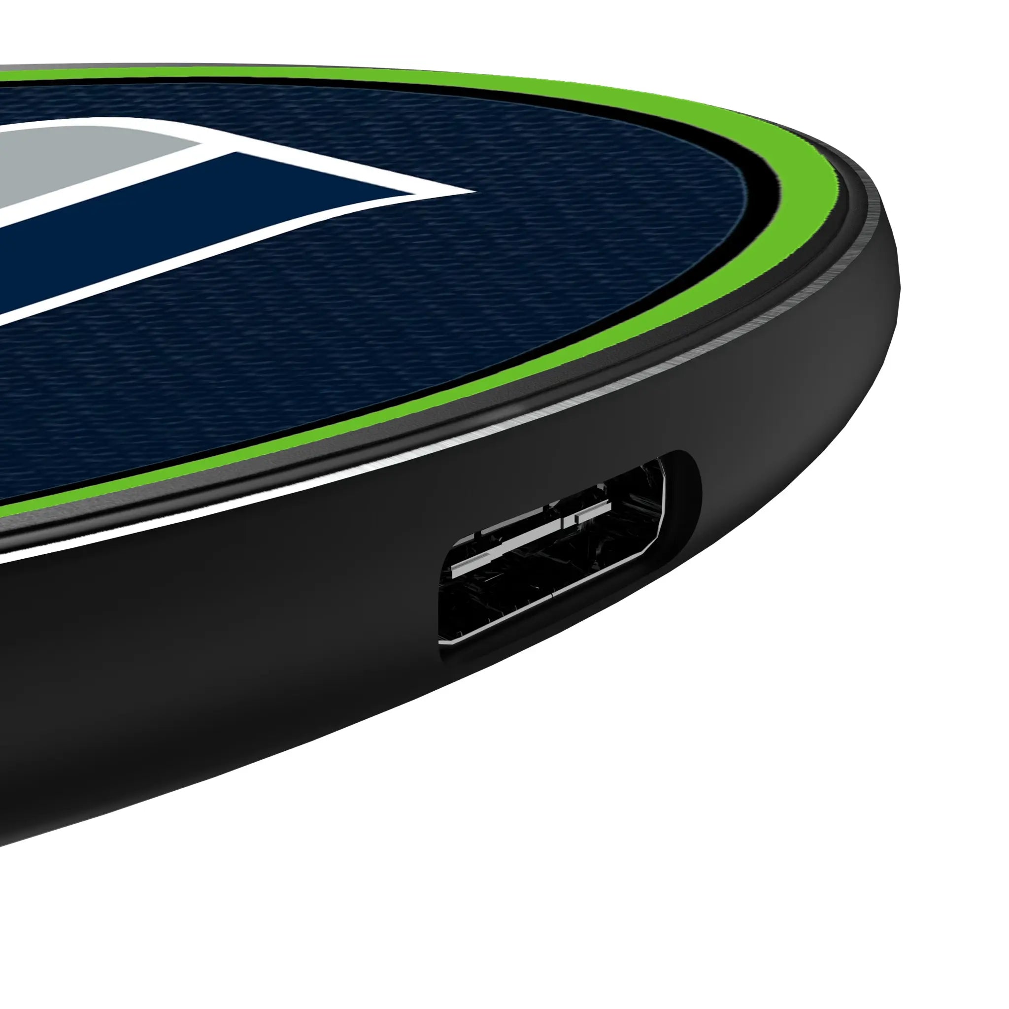 Seattle Seahawks Personalized Endzone Solid 15-Watt Wireless Charger - Detail