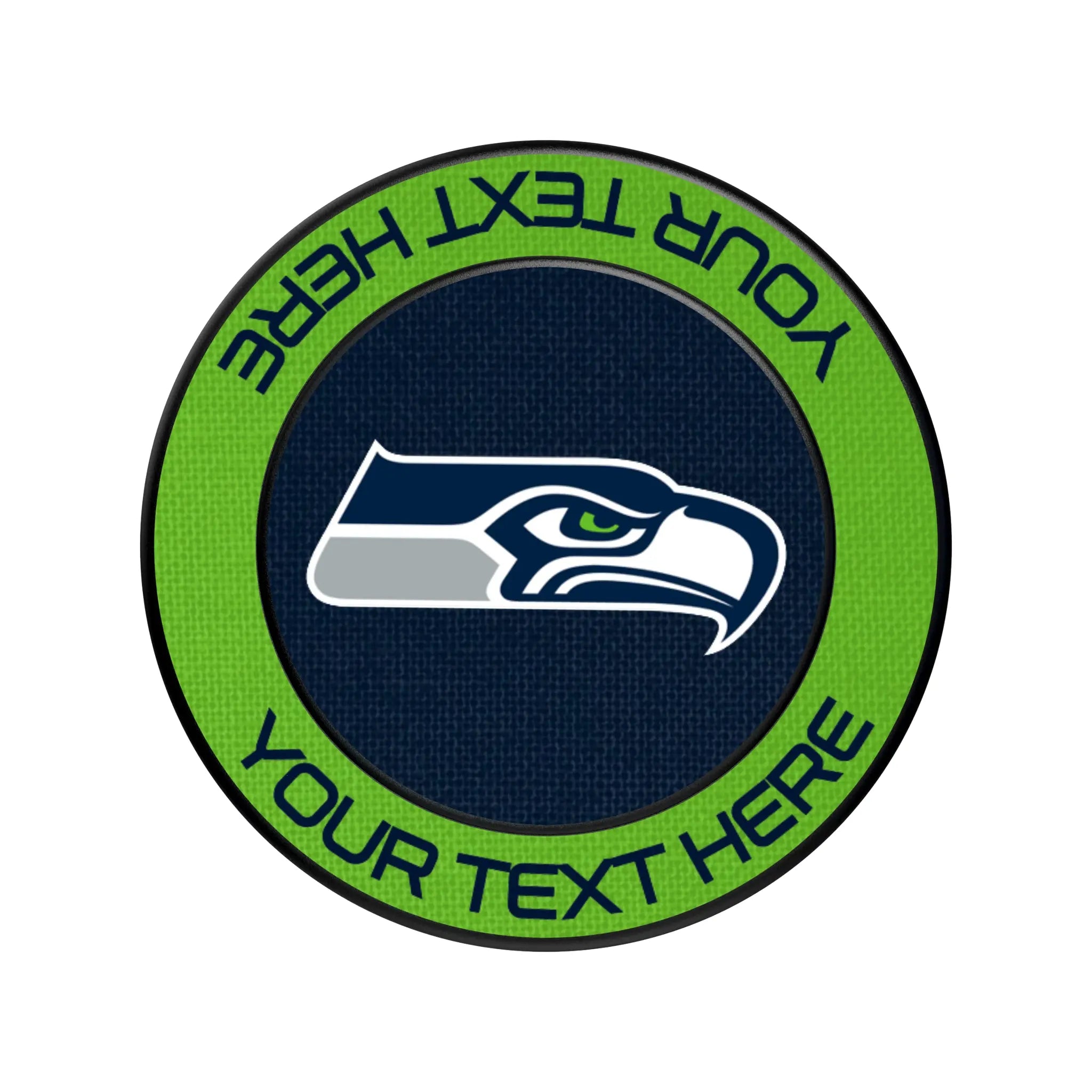 Seattle Seahawks Personalized Endzone Solid Popsockets Round Magnetic