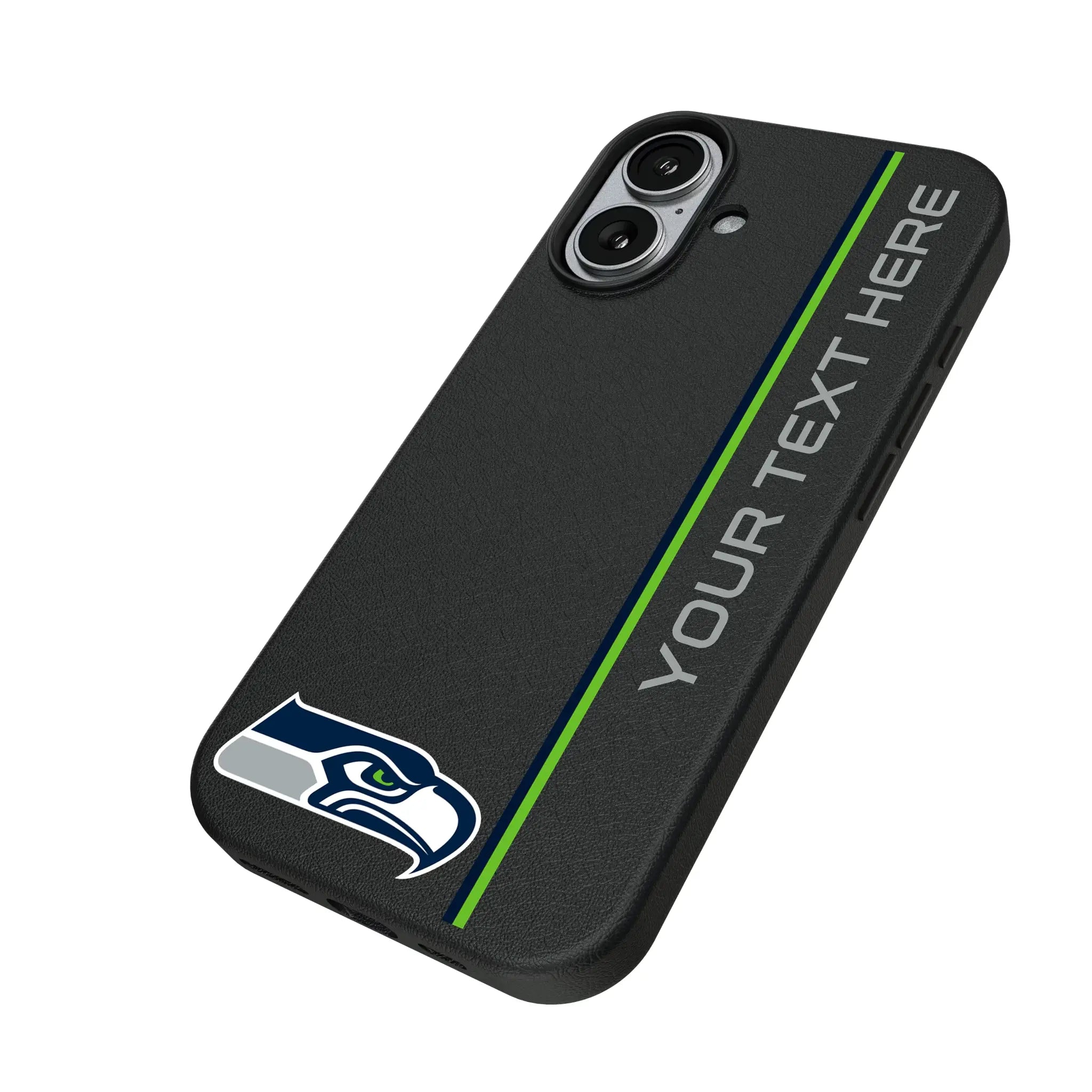 Seattle Seahawks Personalized Sidebard iPhone MagSafe Compatible Phone Case for Apple iPhone - Isometric View#Device_iPhone 17