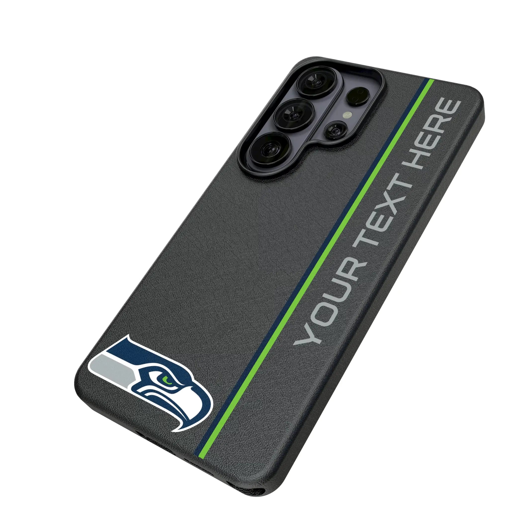 Seattle Seahawks Personalized Sidebard Galaxy MagSafe Compatible Phone Case for Samsung Galaxy - Isometric View#Device_Galaxy S26 Ultra
