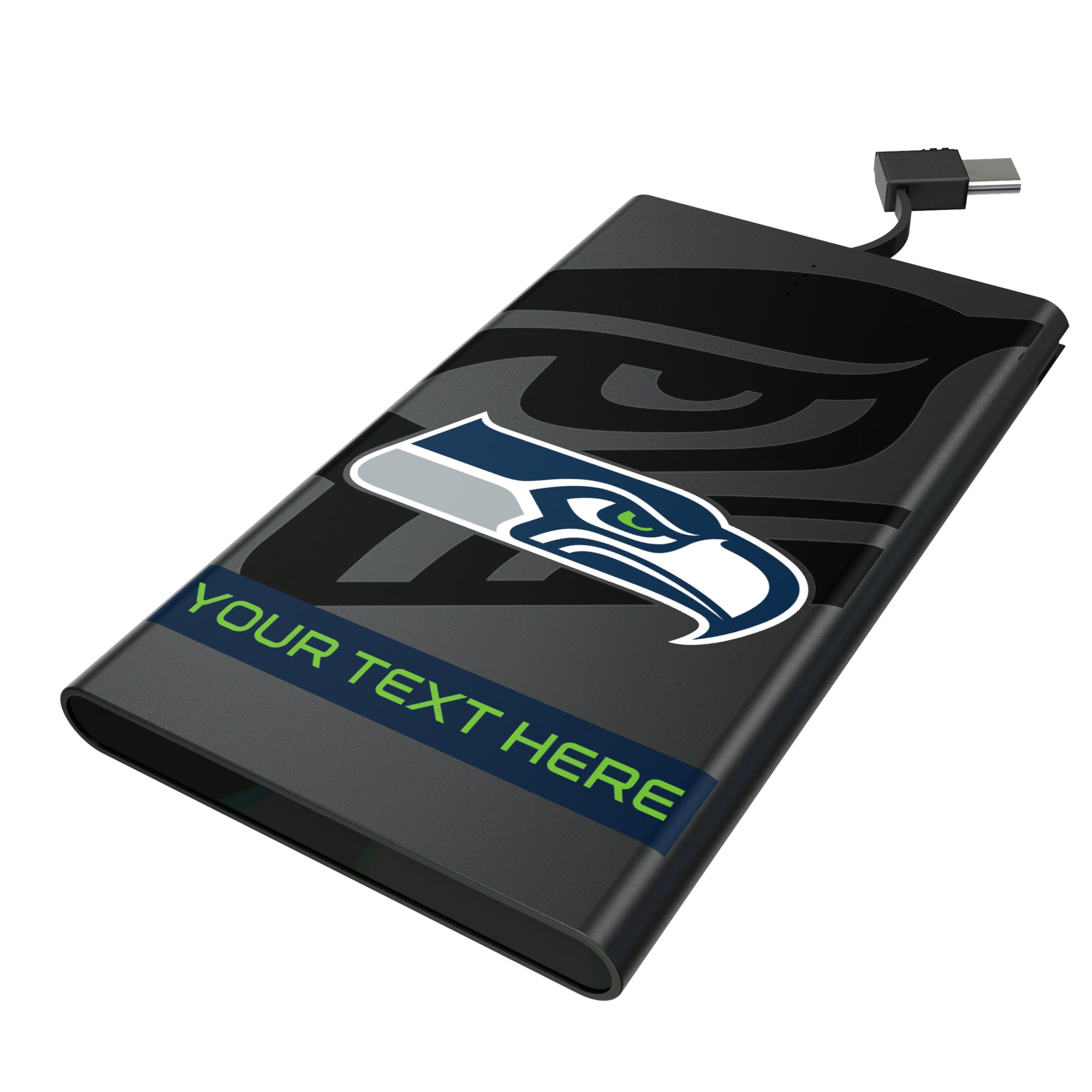 Seattle Seahawks Personalized Tilt 5000mAh Flat Powerbank