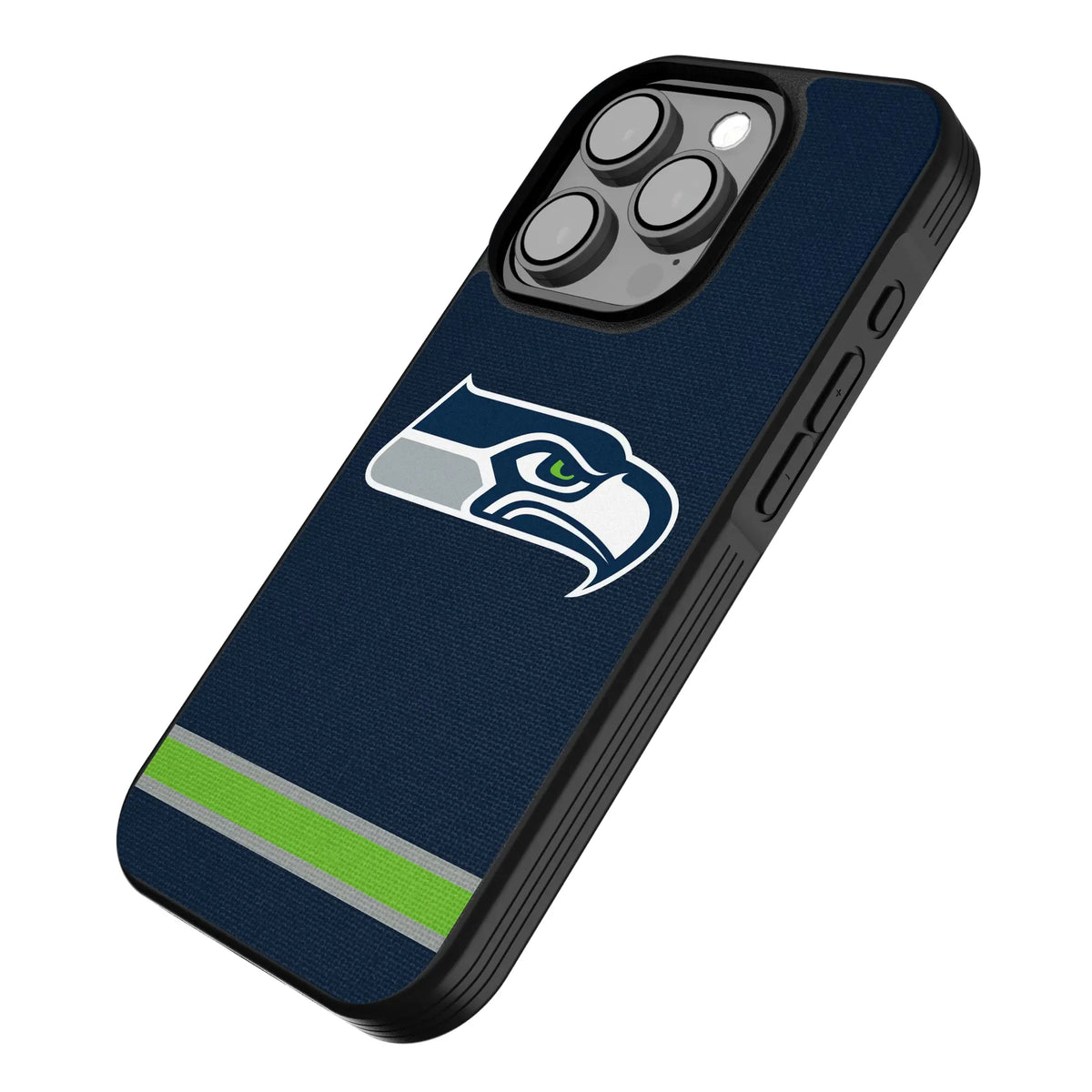 Seattle Seahawks Stripe iPhone Bump Phone Case for Apple iPhone - Isometric View