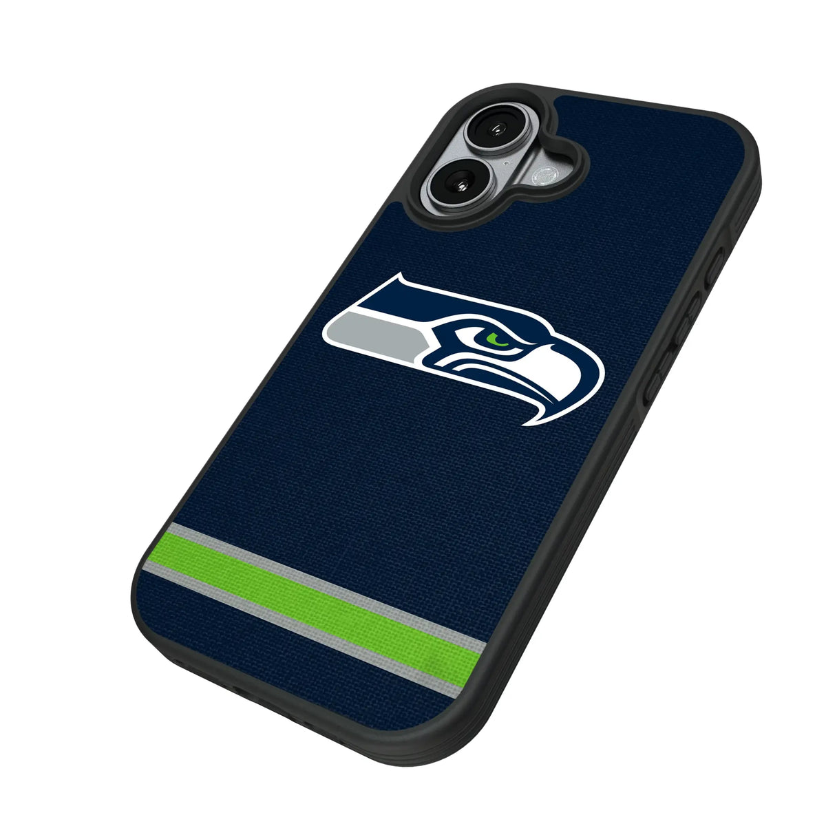 Seattle Seahawks Stripe iPhone Bump Phone Case for Apple iPhone - Isometric View#Device_iPhone 17