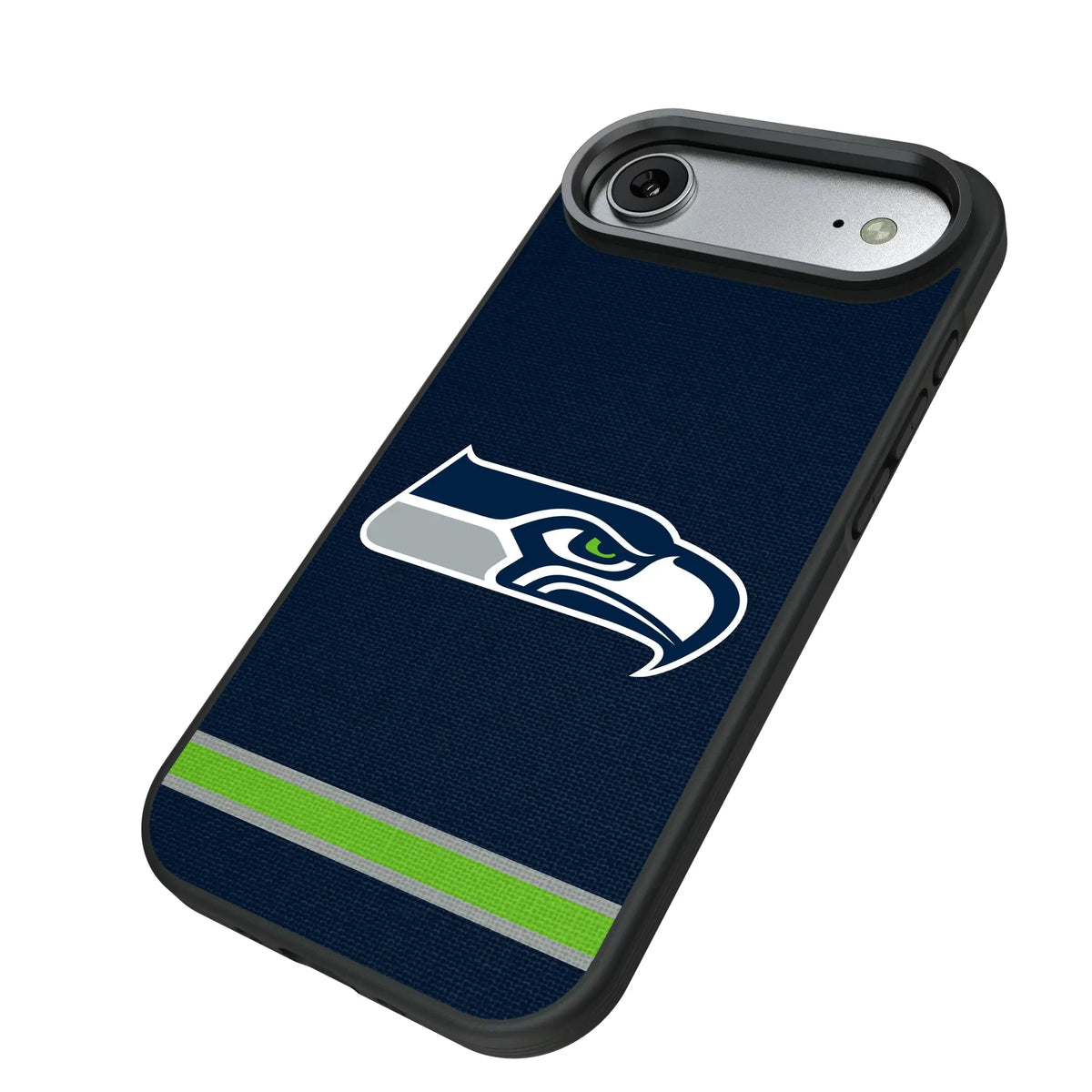 Seattle Seahawks Stripe iPhone Bump Phone Case for Apple iPhone - Isometric View#Device_iPhone Air