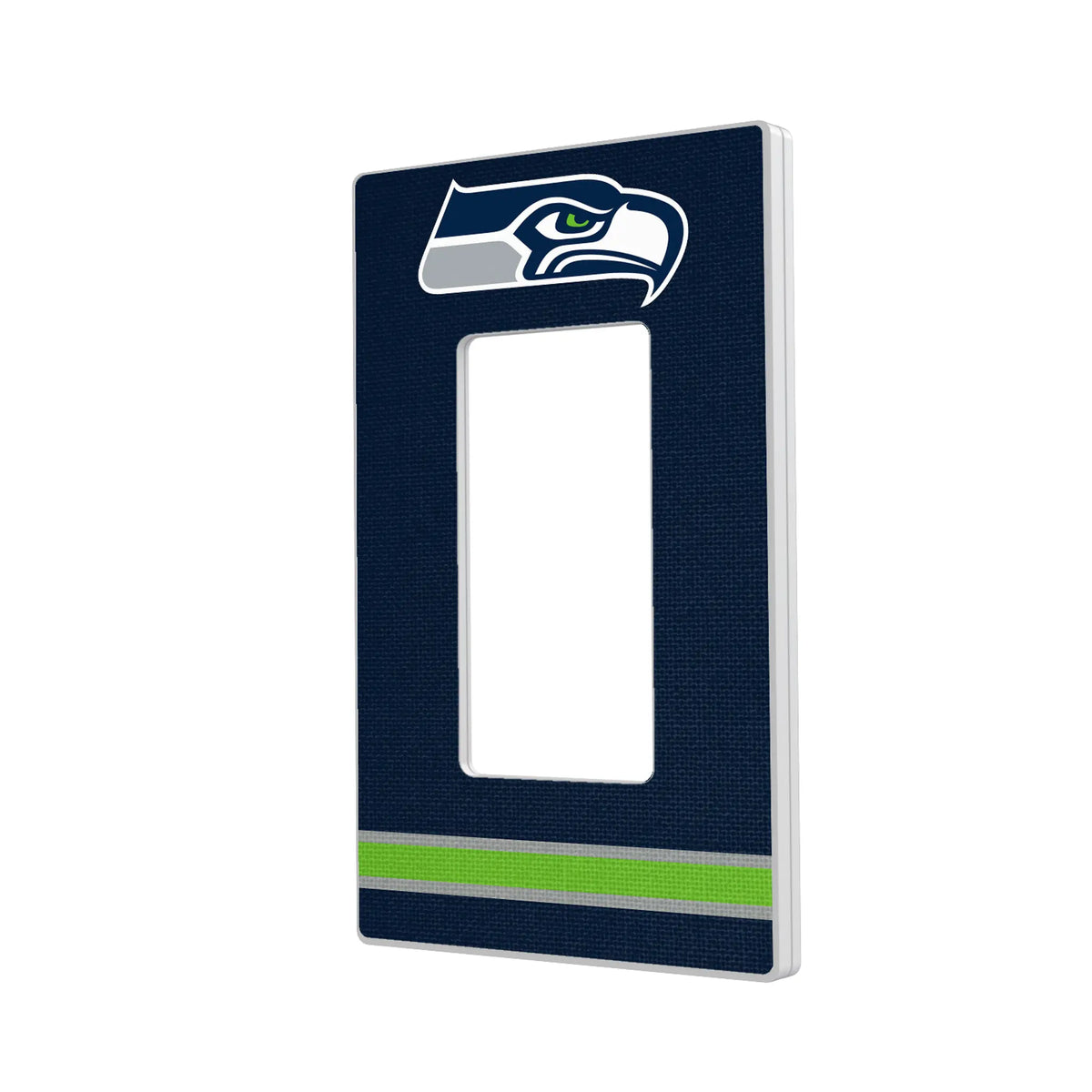 Seattle Seahawks Stripe Hidden-Screw Light Switch Plate#Style_Single Rocker