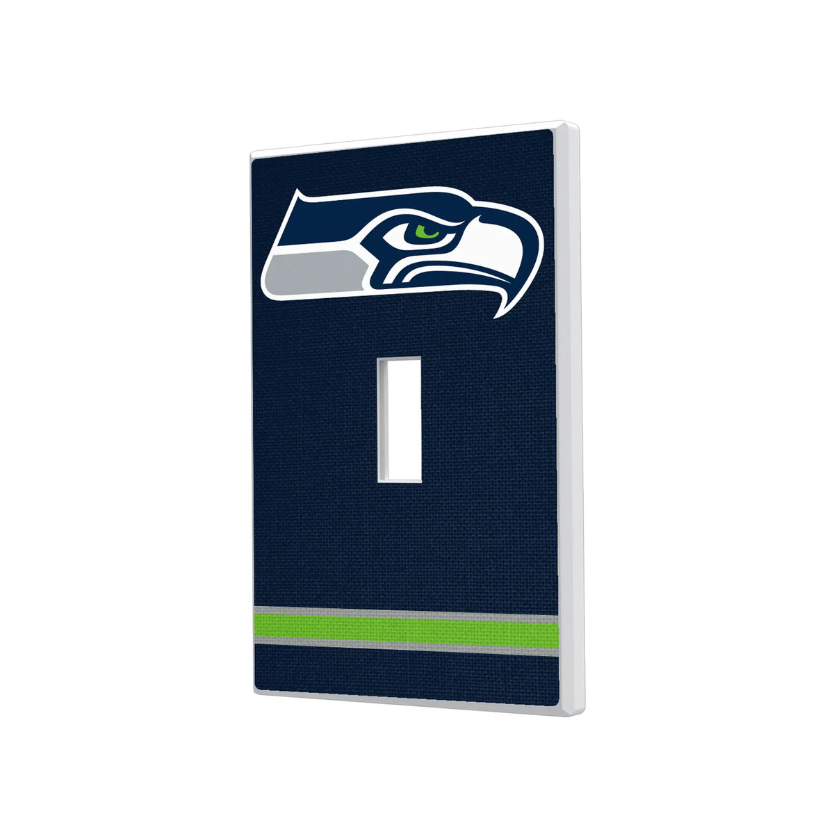 Seattle Seahawks Stripe Hidden-Screw Light Switch Plate#Style_Single Toggle