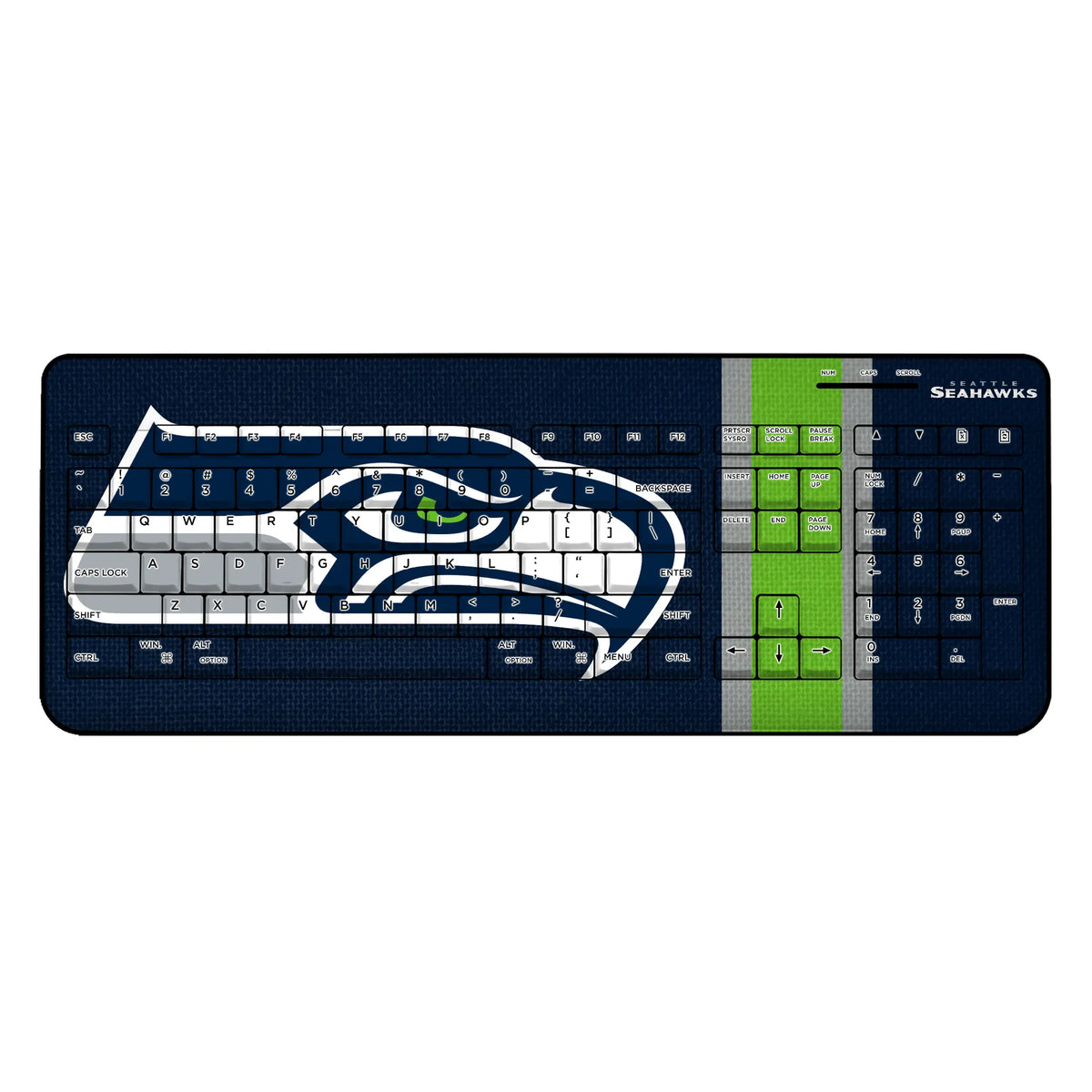 Seattle Seahawks Stripe Wireless USB Keyboard