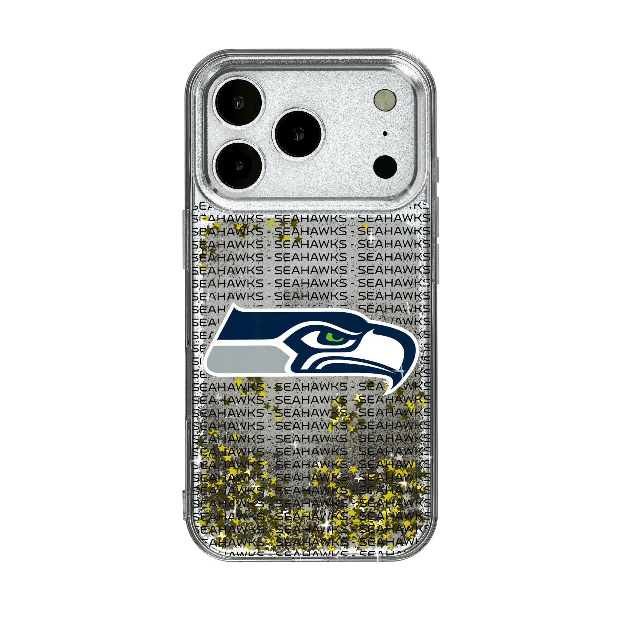 Seattle Seahawks Text Backdrop iPhone Glitter Phone Case for Apple iPhone