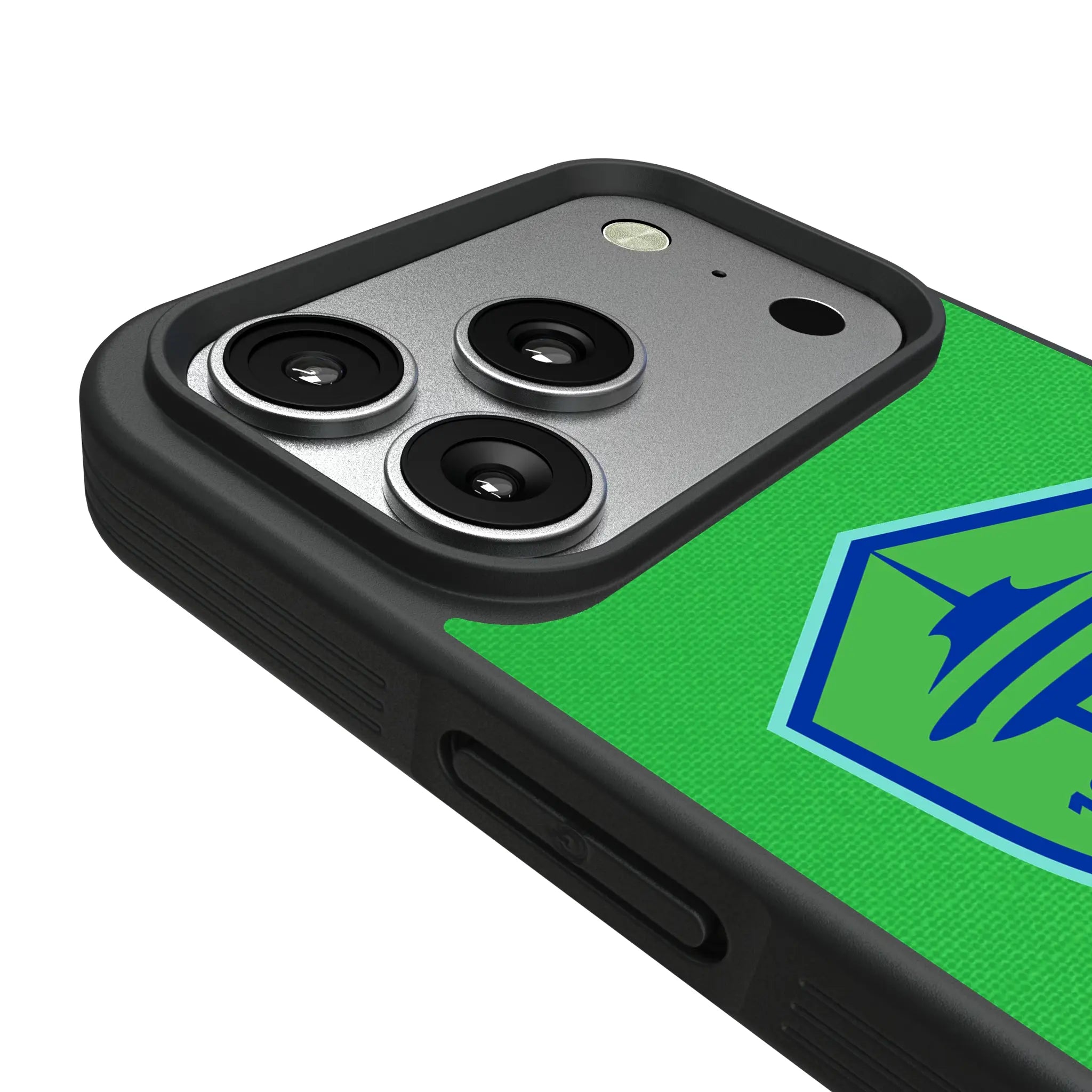Seattle Sounders FC Endzone Solid iPhone Bump Phone Case for Apple iPhone - Detail#Device_iPhone 17 Pro
