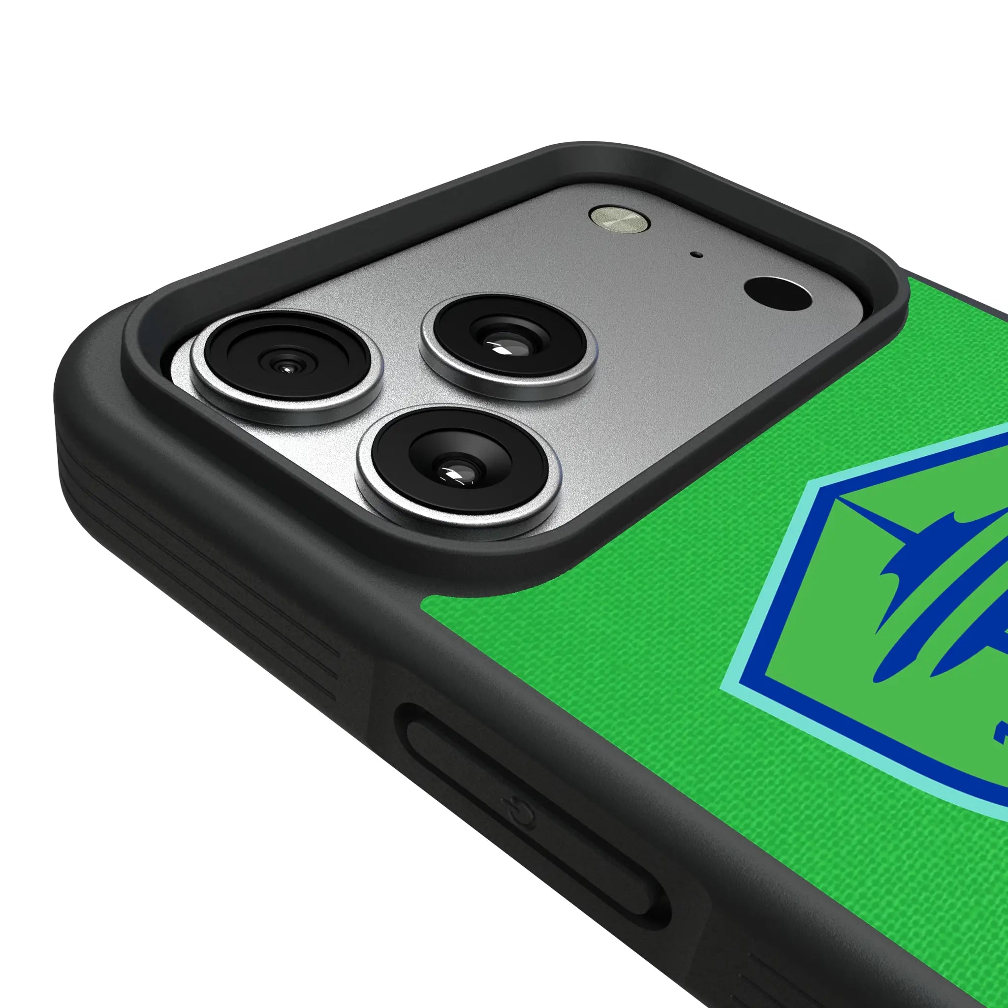 Seattle Sounders FC Endzone Solid iPhone Bump Phone Case for Apple iPhone - Detail#Device_iPhone 17 Pro Max