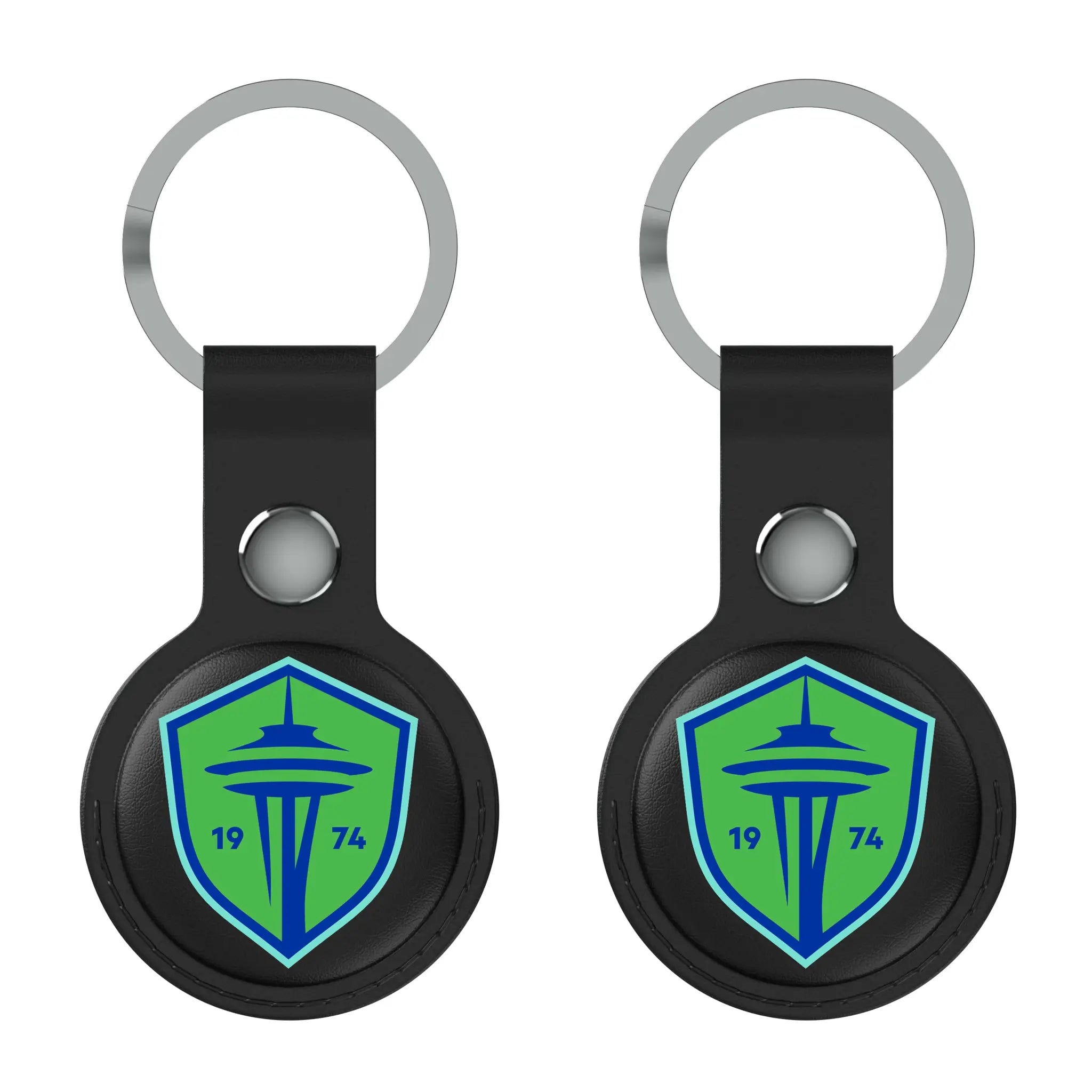 Seattle Sounders FC Insignia AirTag Black Airtag Holder 2-Pack