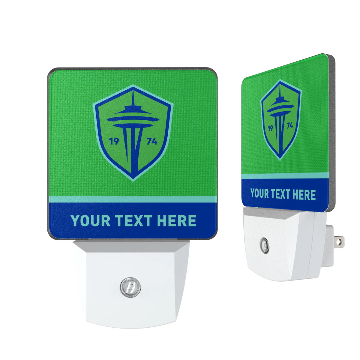 Seattle Sounders FC Personalized Endzone Solid Night Light 2-Pack
