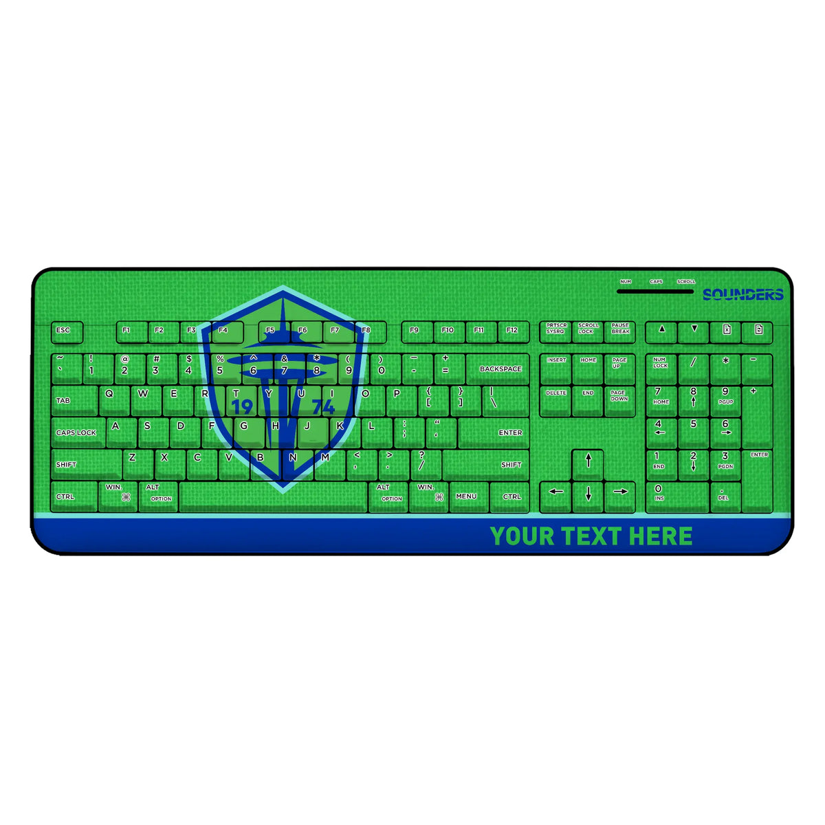 Seattle Sounders FC Personalized Endzone Solid Wireless USB Keyboard