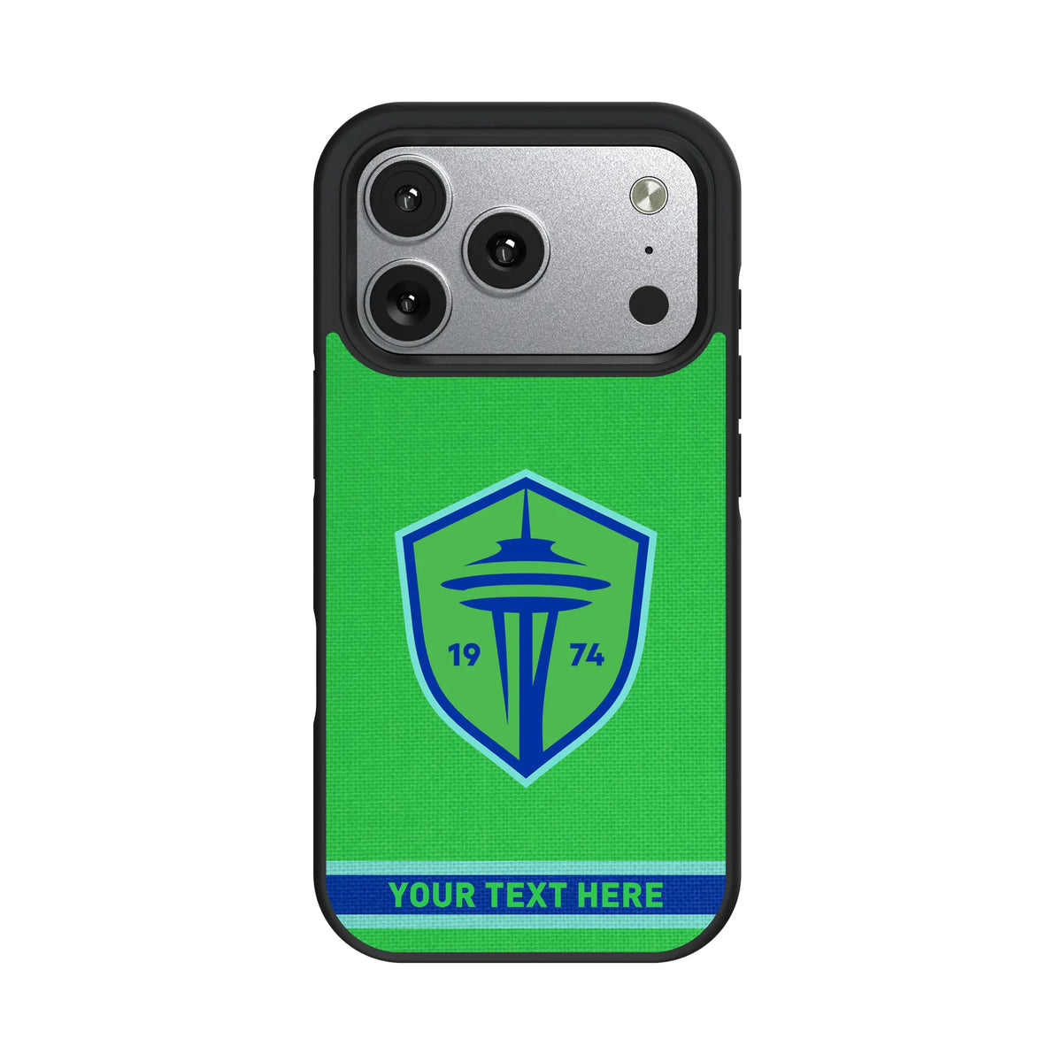 Seattle Sounders FC Personalized Stripe iPhone Bump Phone Case for Apple iPhone#Device_iPhone 17 Pro