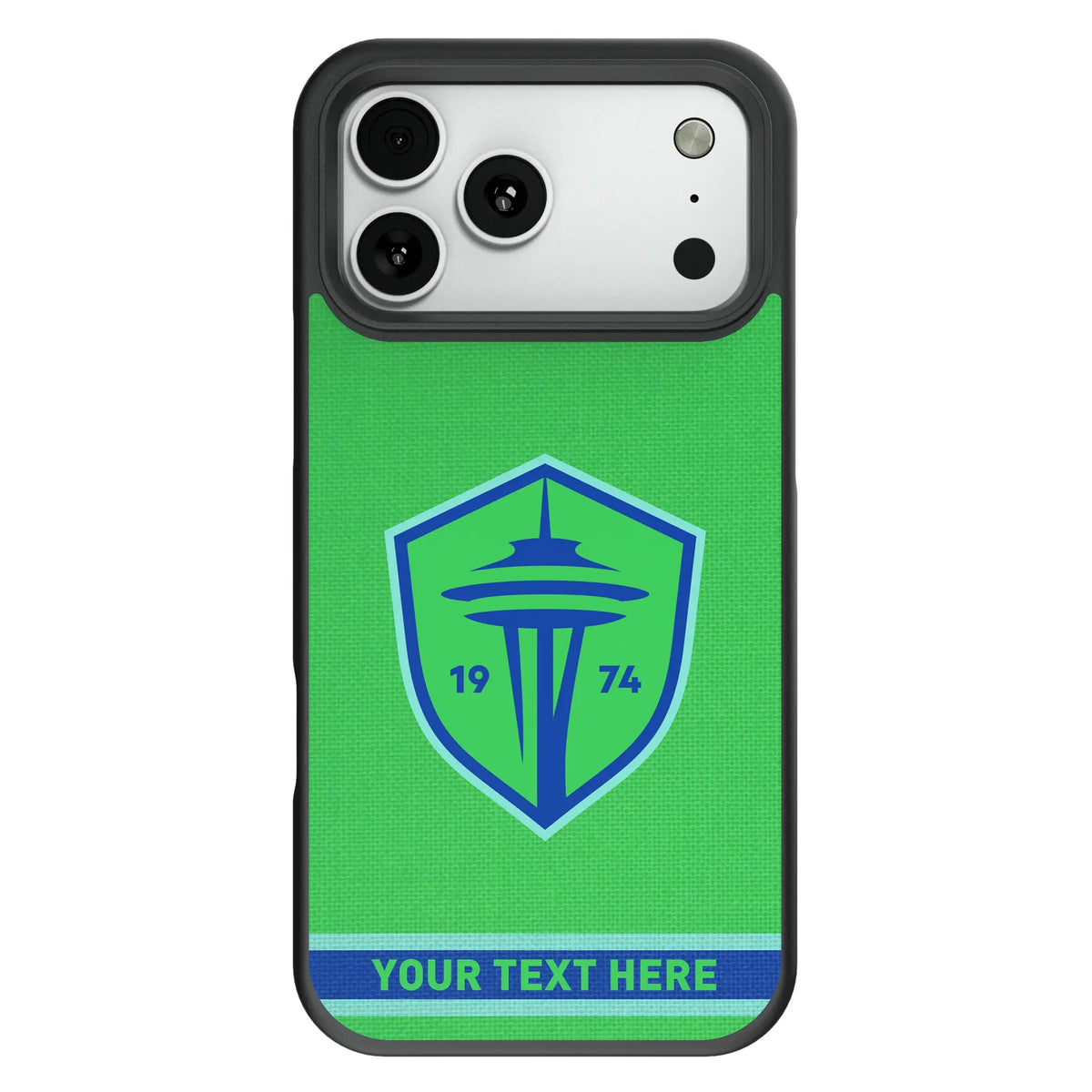 Seattle Sounders FC Personalized Stripe Bump Phone Case for Apple iPhone