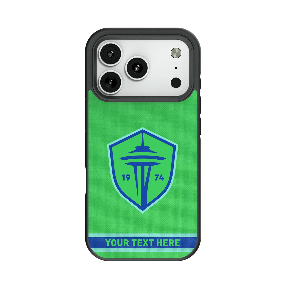 Seattle Sounders FC Personalized Stripe Bump Phone Case for Apple iPhone