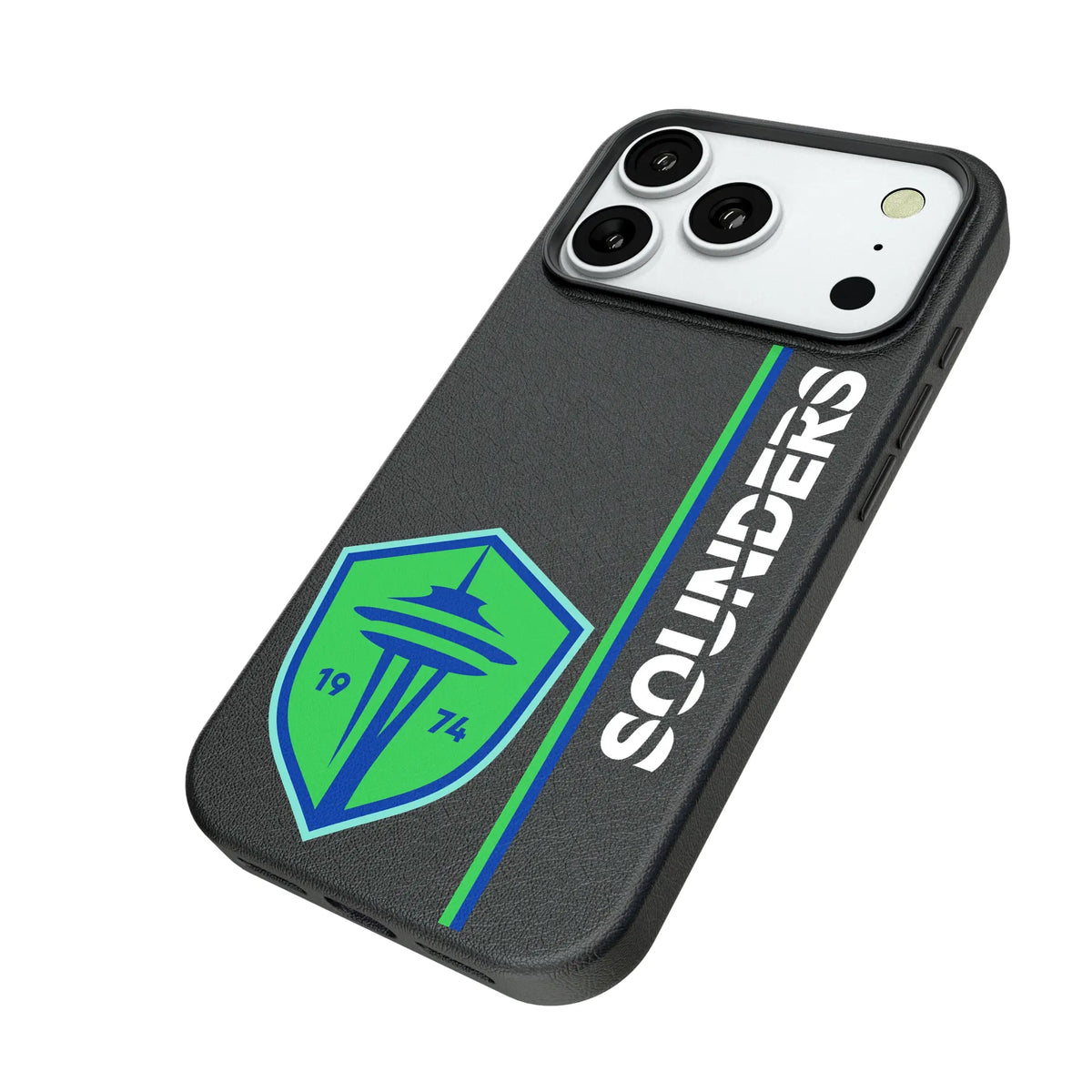 Seattle Sounders FC Sidebar iPhone MagSafe Compatible Phone Case for Apple iPhone - Isometric View#Device_iPhone 18 Pro