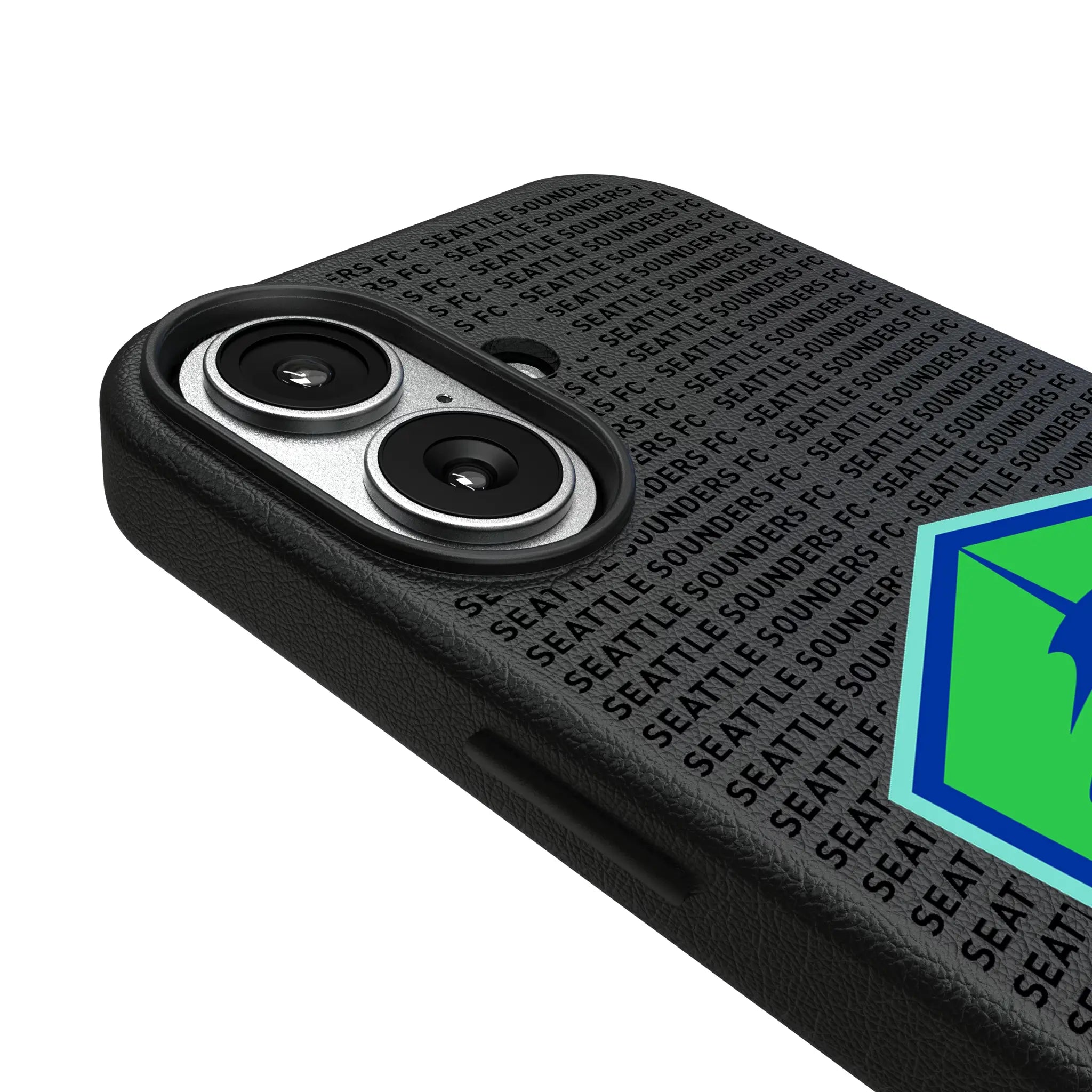 Seattle Sounders FC Text Backdrop iPhone MagSafe Compatible Phone Case for Apple iPhone - Detail#Device_iPhone 17