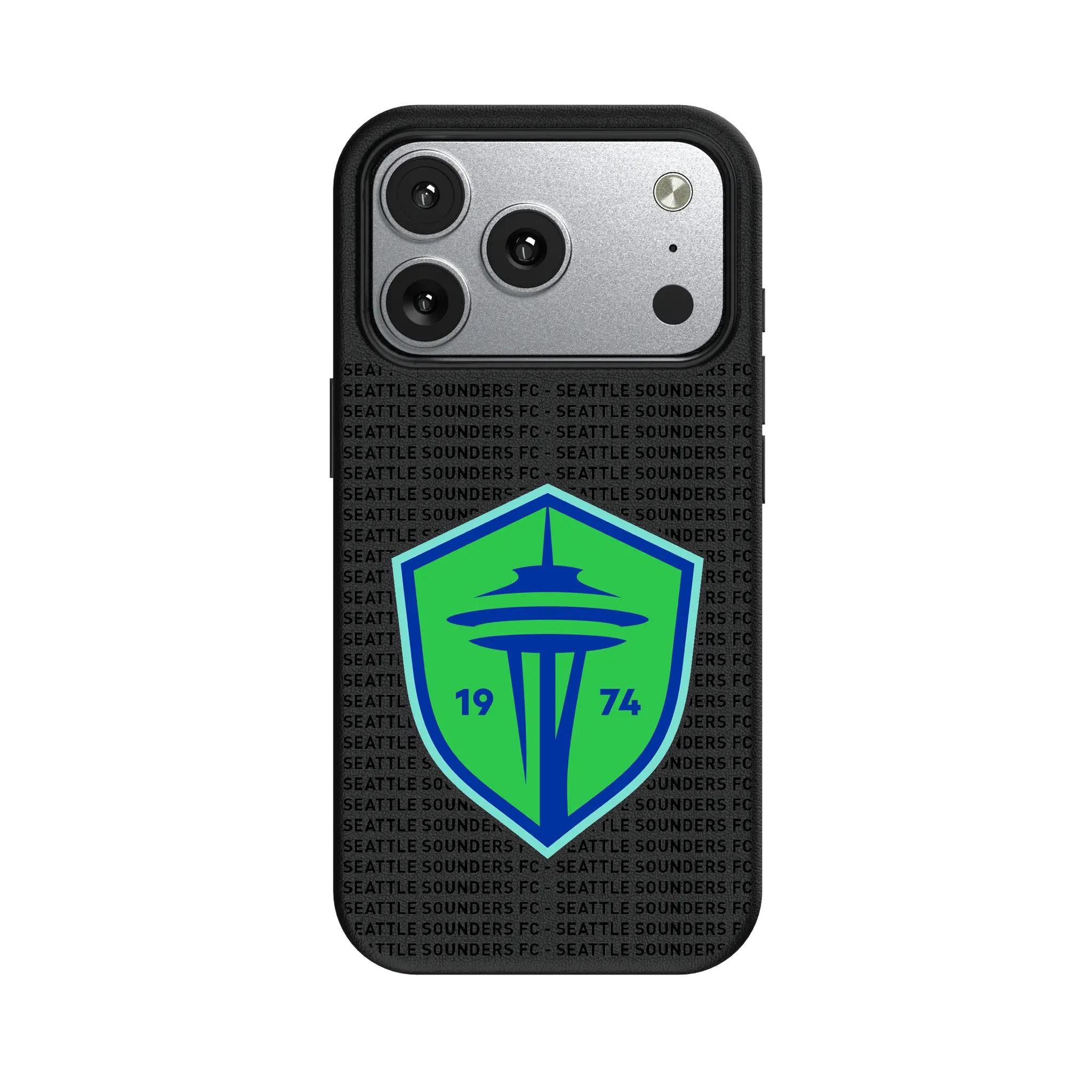 Seattle Sounders FC Text Backdrop iPhone MagSafe Compatible Phone Case for Apple iPhone#Device_iPhone 17 Pro