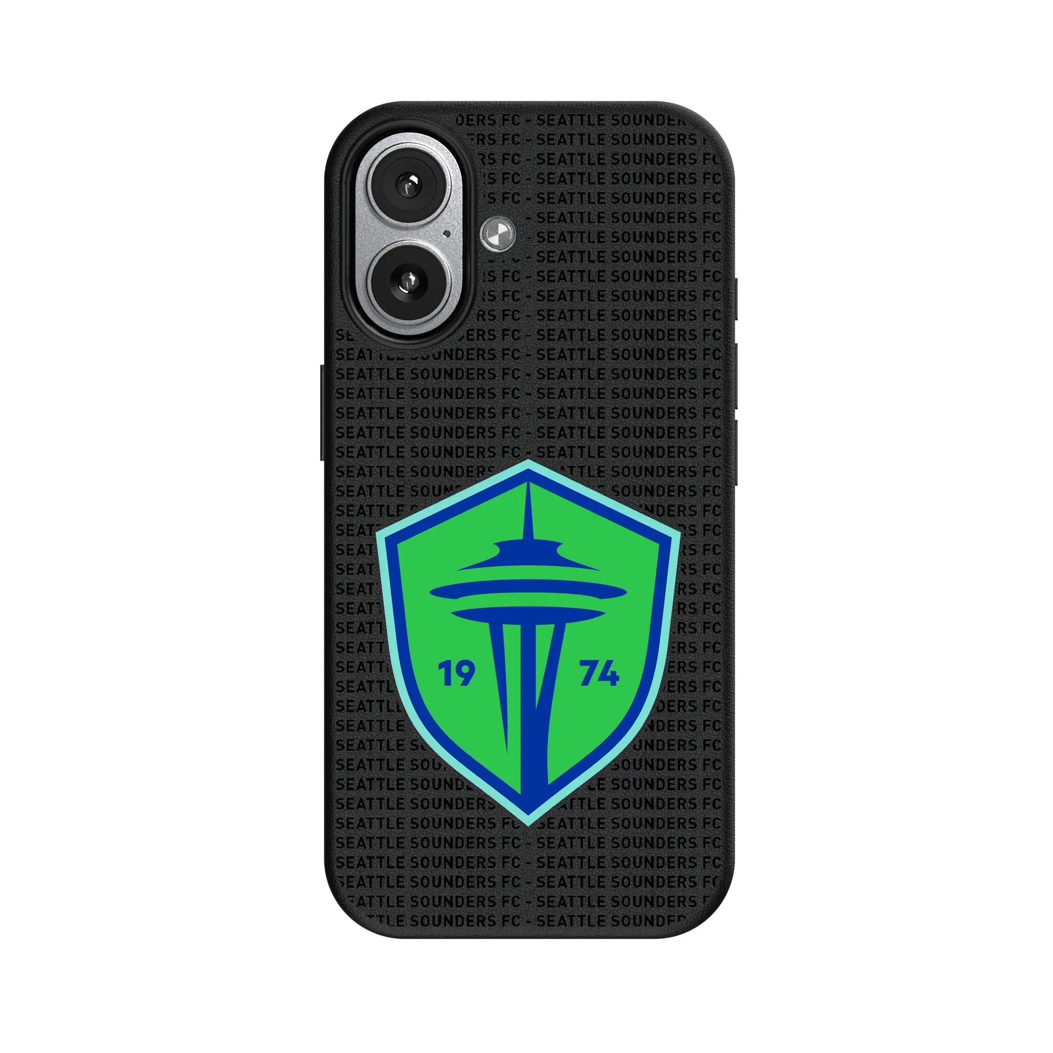Seattle Sounders FC Text Backdrop iPhone MagSafe Compatible Phone Case for Apple iPhone#Device_iPhone 17